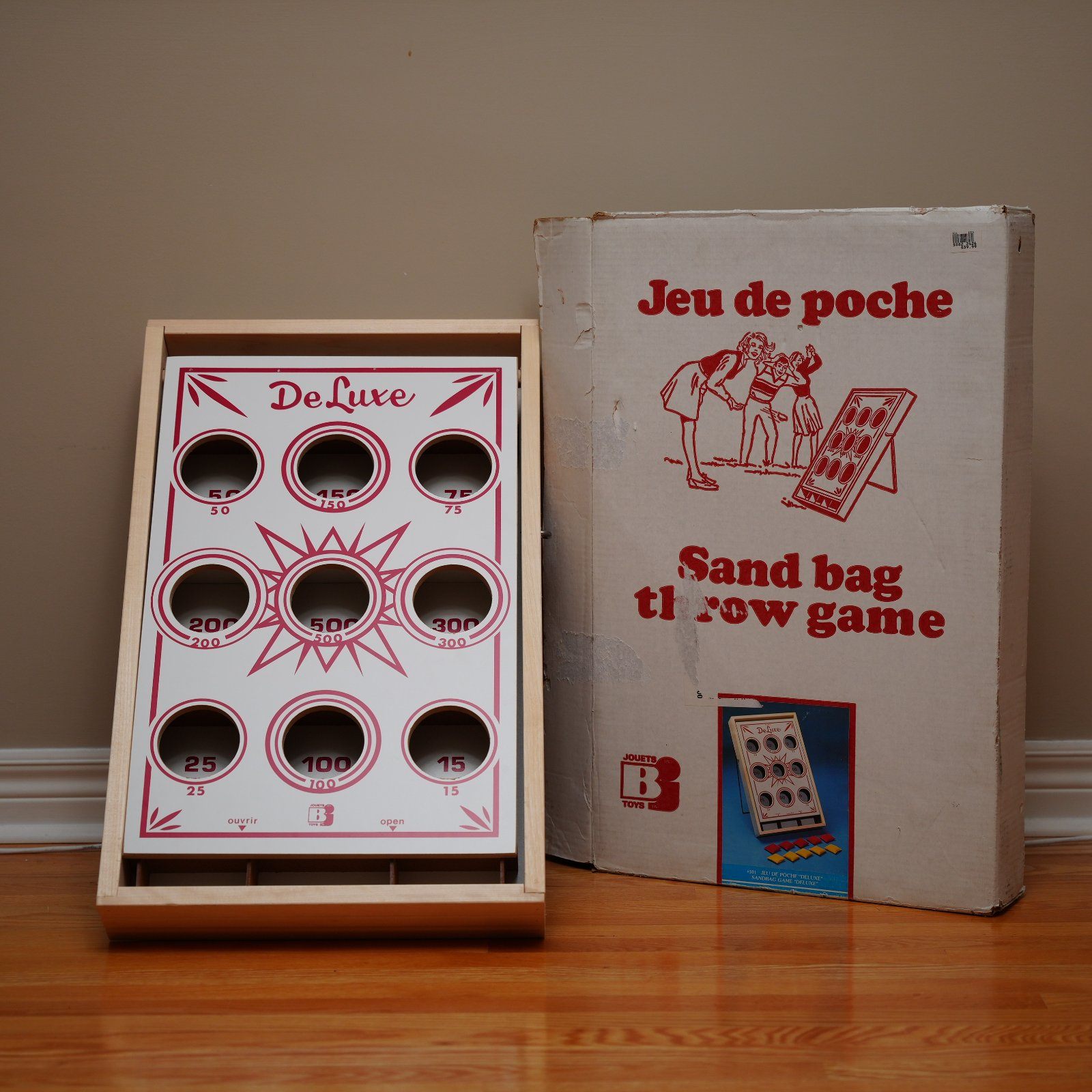 Jouets Deluxe Sand Bag Throw Game Vintage NO BAGS