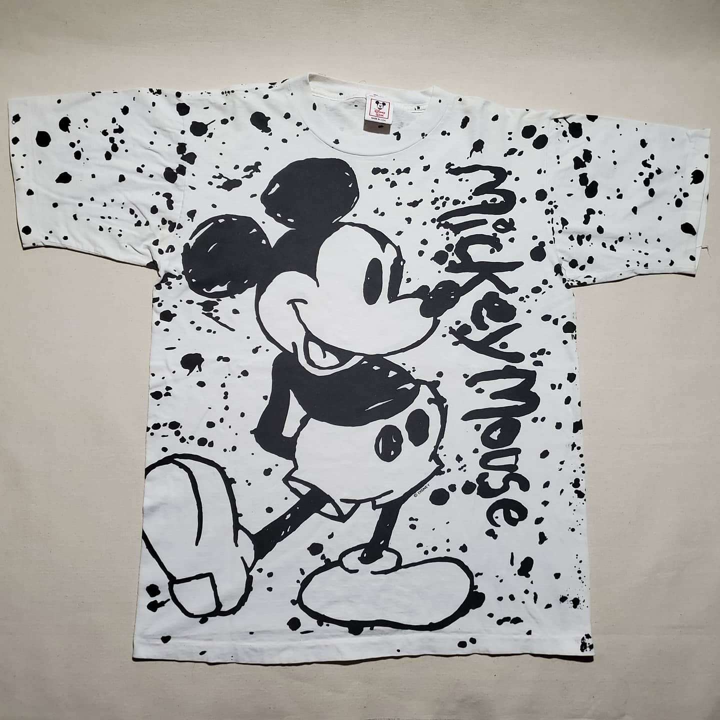 Vintage Mickey Mouse All Over Print T-Shirt