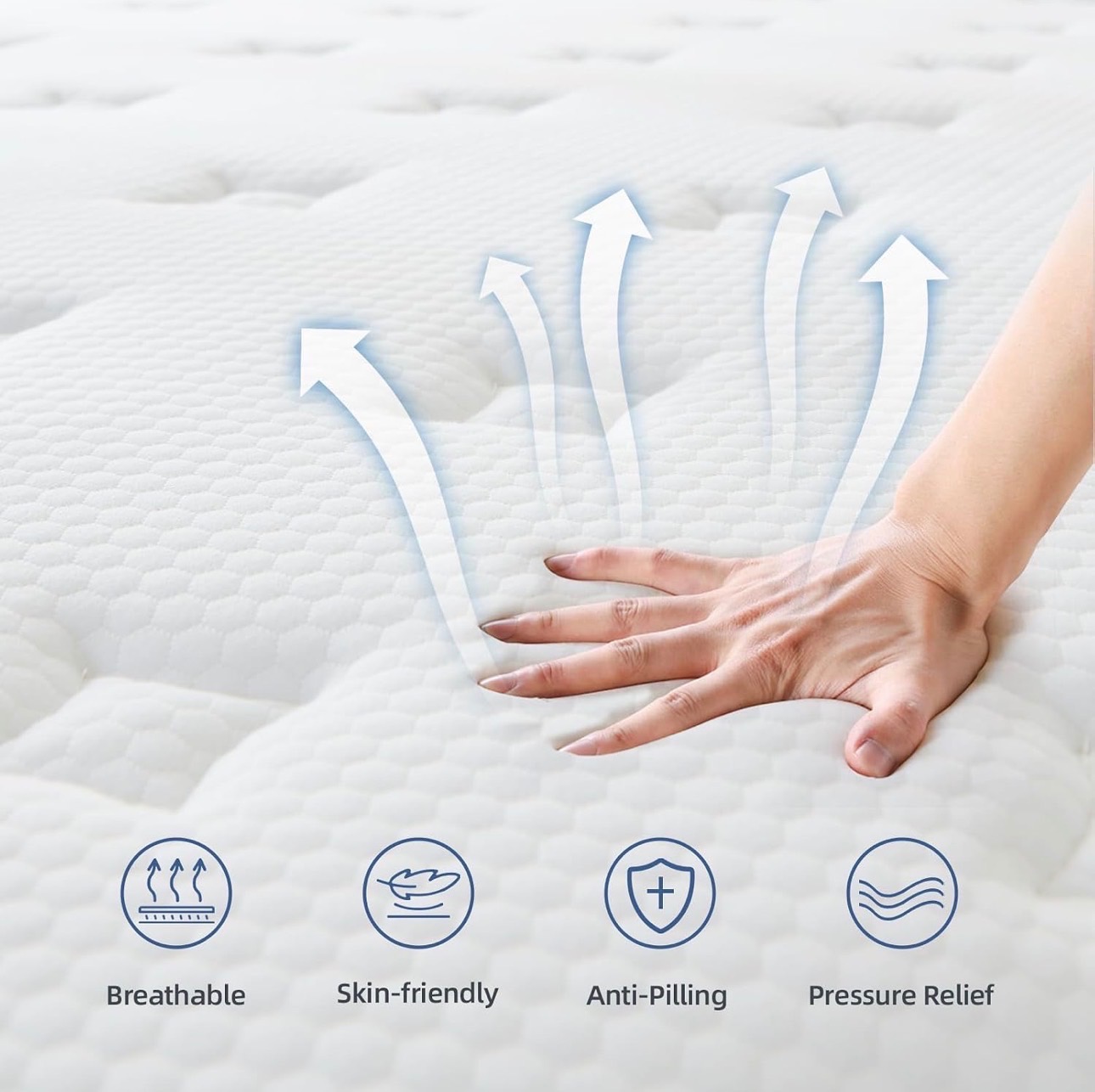 Full Size 12" Mattress Hybrid Memory Foam Pressure Relief - photo 4