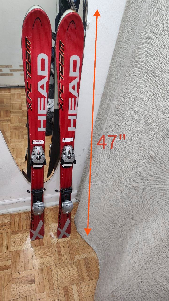 Head XRC Team 120cm Youth Downhill Childrens Skis w/ Bindings