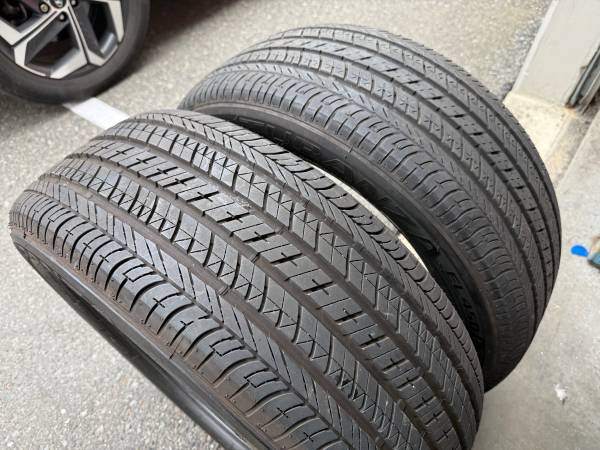 PAIR of 225/50/18 95V M+S Bridgestone Turanza EL450 RFT w 60/90% - photo 3