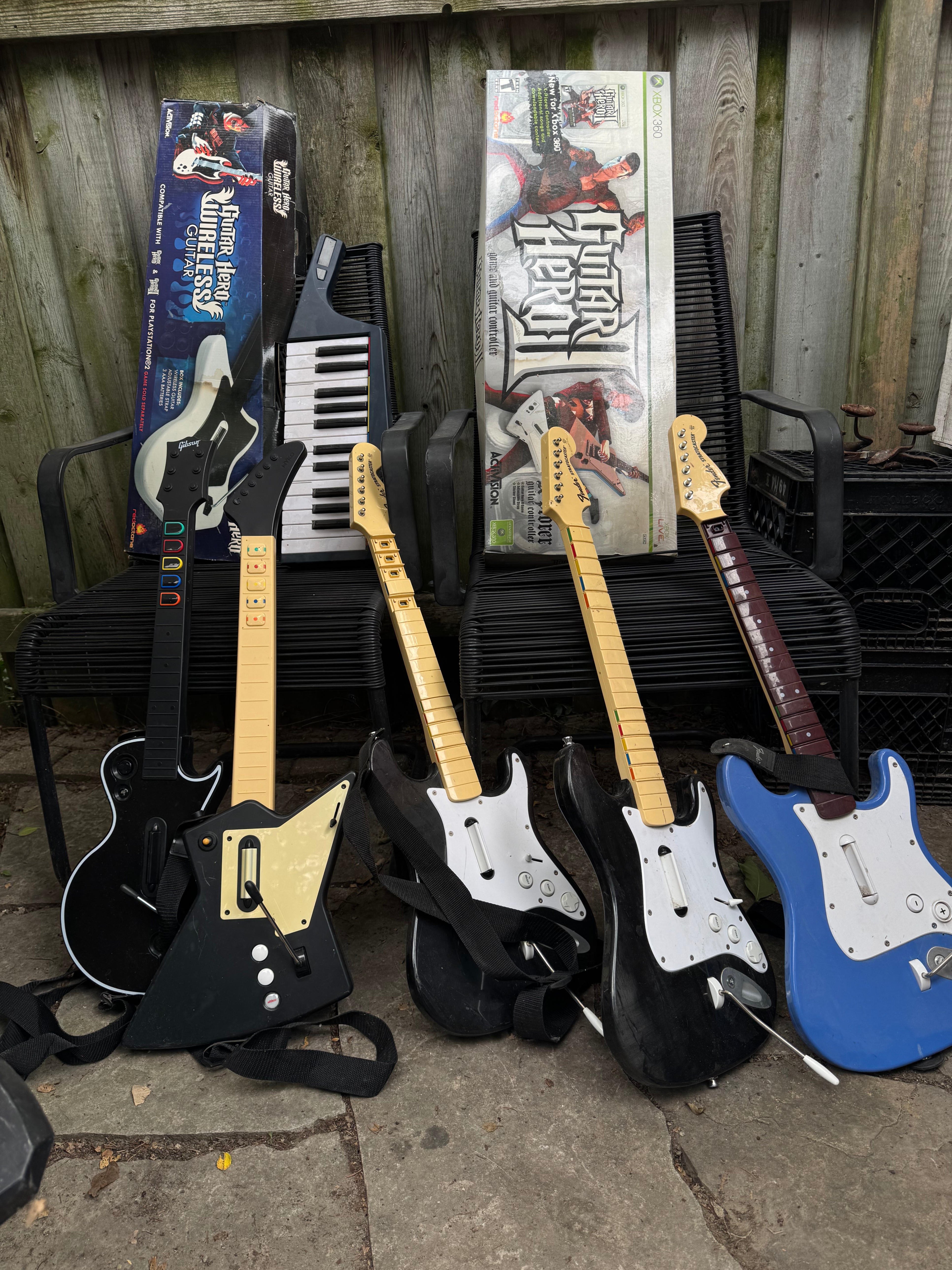 Assorted Rock Band & Guitar Hero Instruments