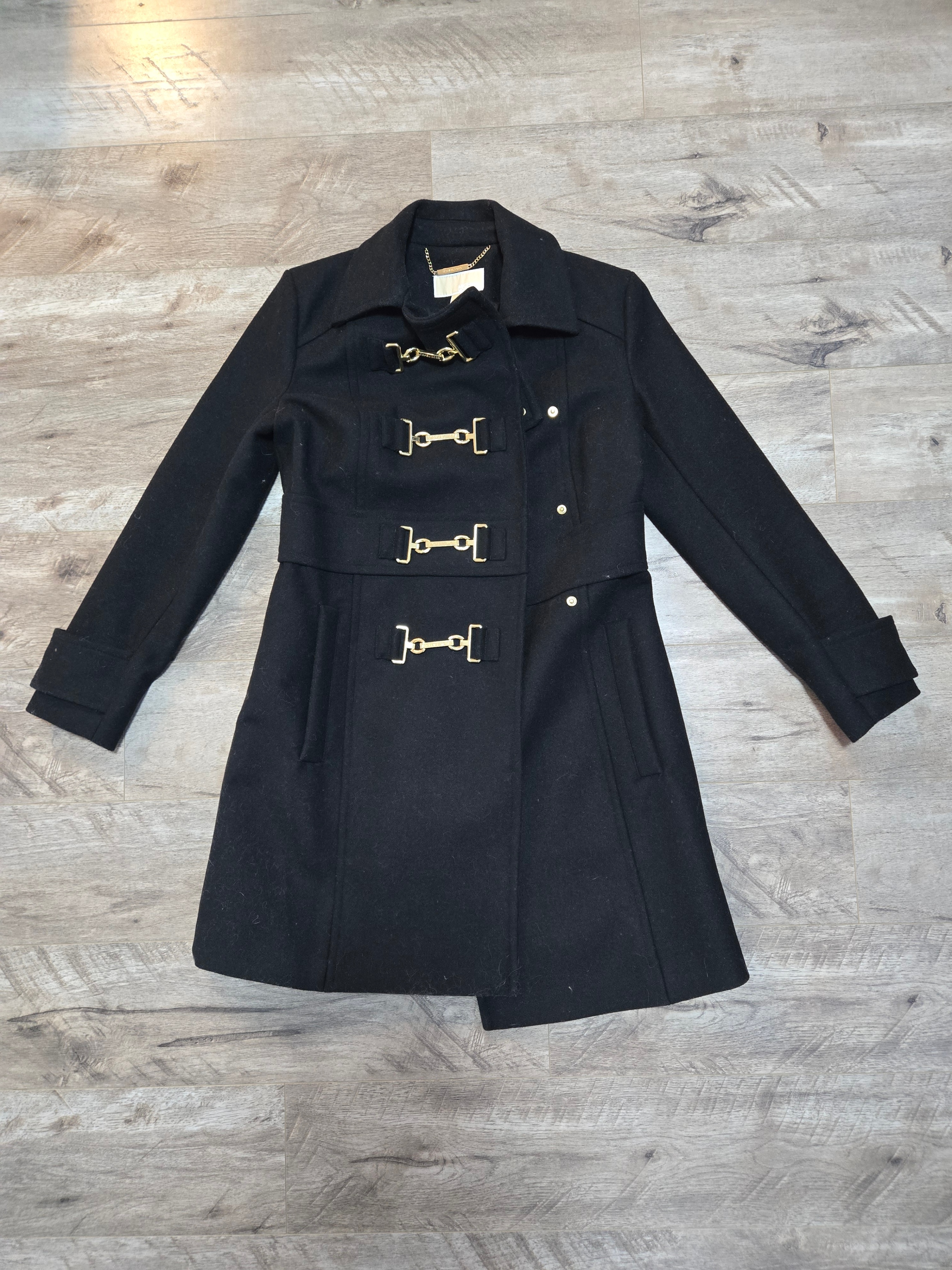 Michael Kors Black Wool Coat