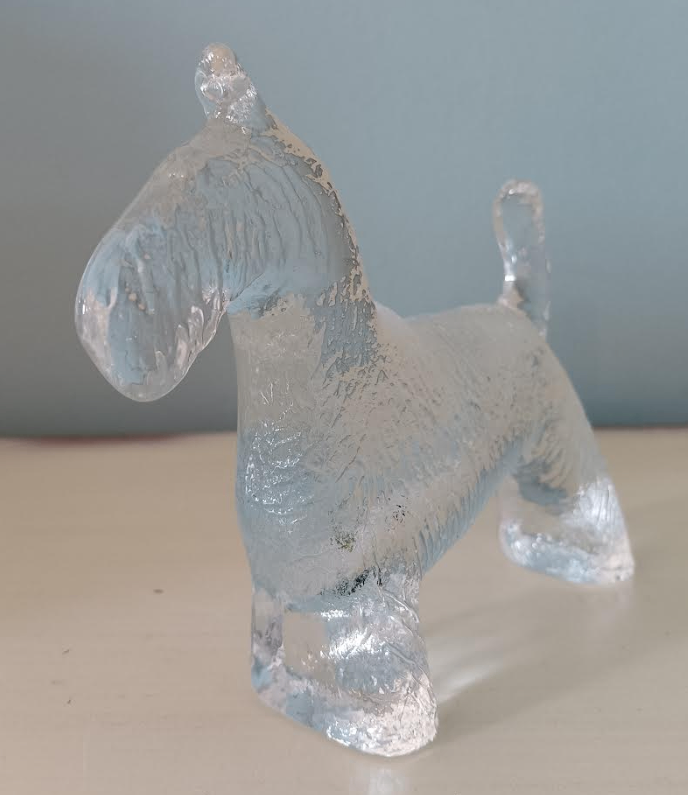Vintage Kosta Boda Scottish Terrier glass sculpture paperweight - photo 2