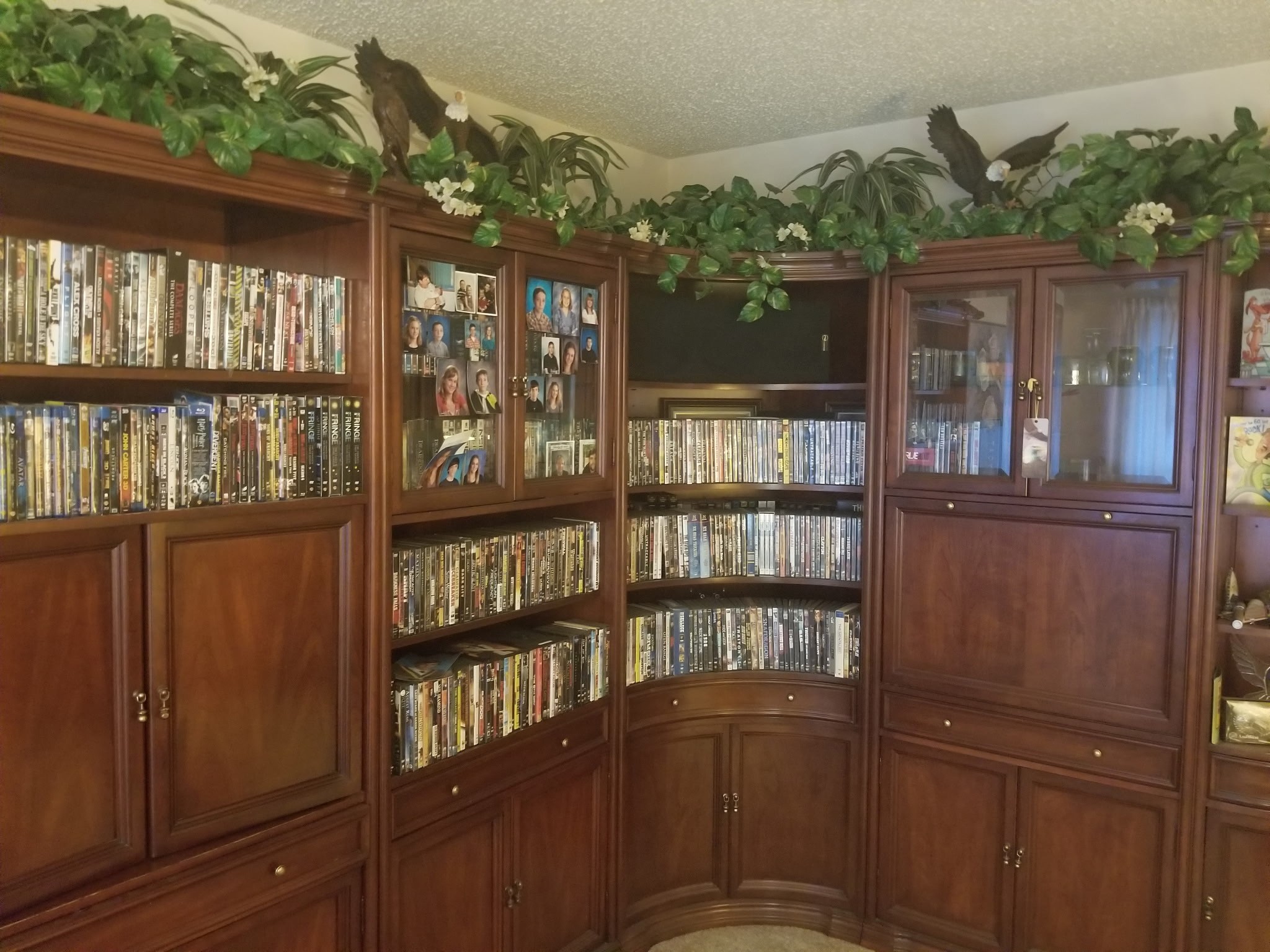 6 Piece Cherry Wall Unit and Cherry Dining Table with 6 Chairs - photo 2