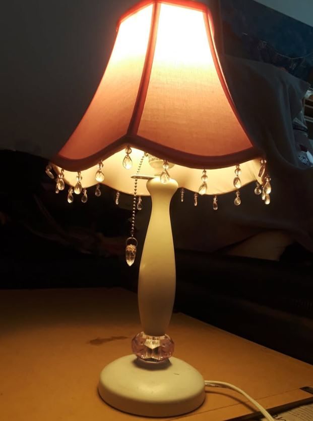 Lamp Fancy Pink 19 inch high with bulb - photo 2