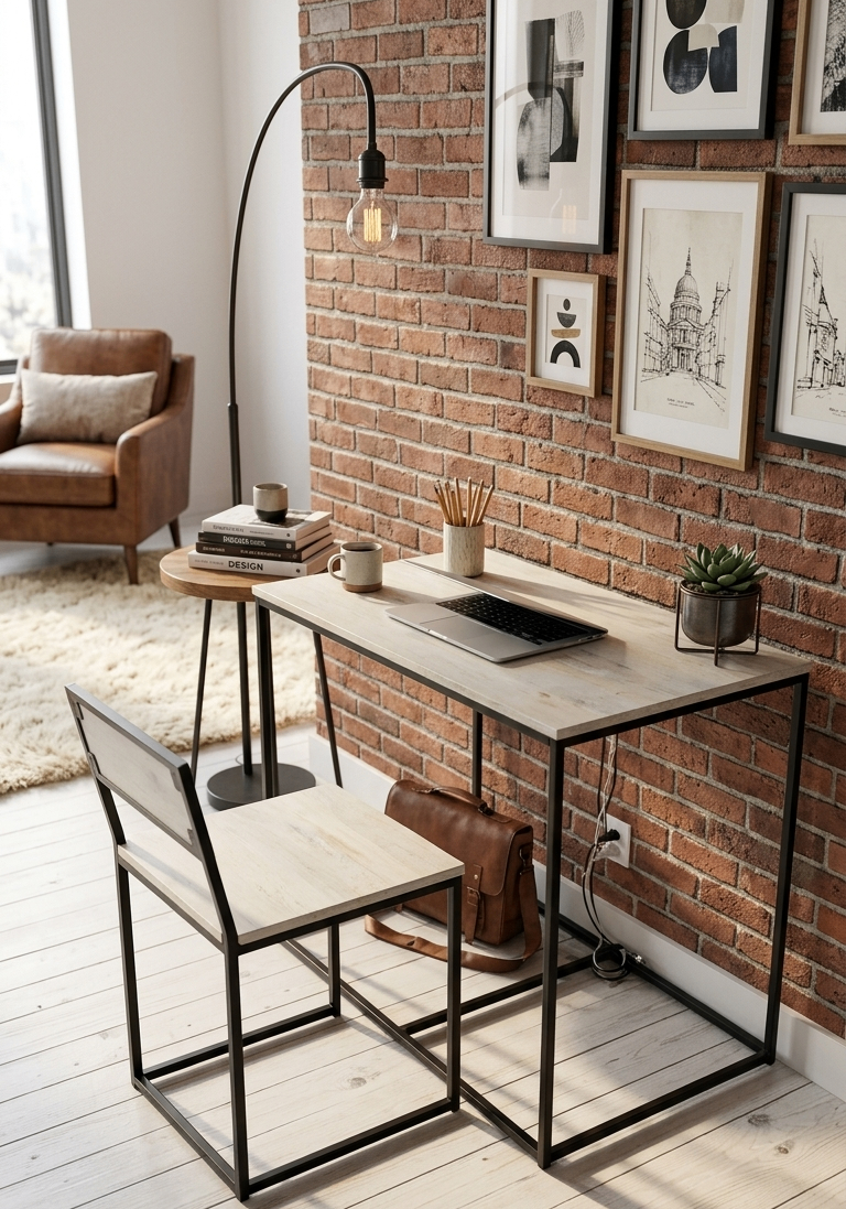 Industrial Style Desk and Chair Set