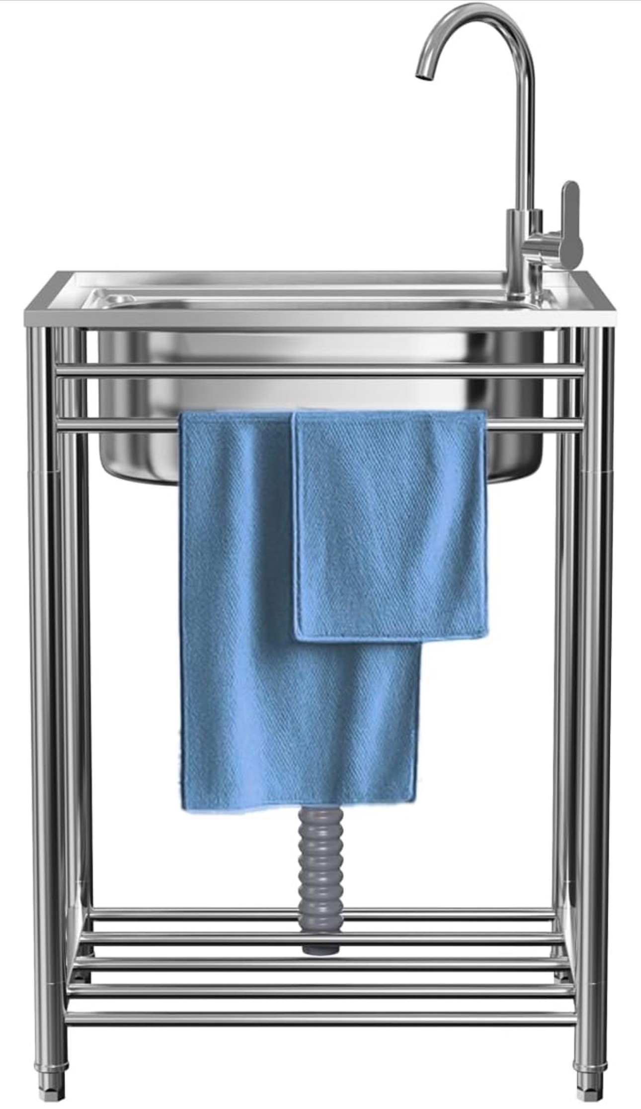 Stainless Steel Standing Outdoor Sink Commercial 25.5x20x35" - photo 2