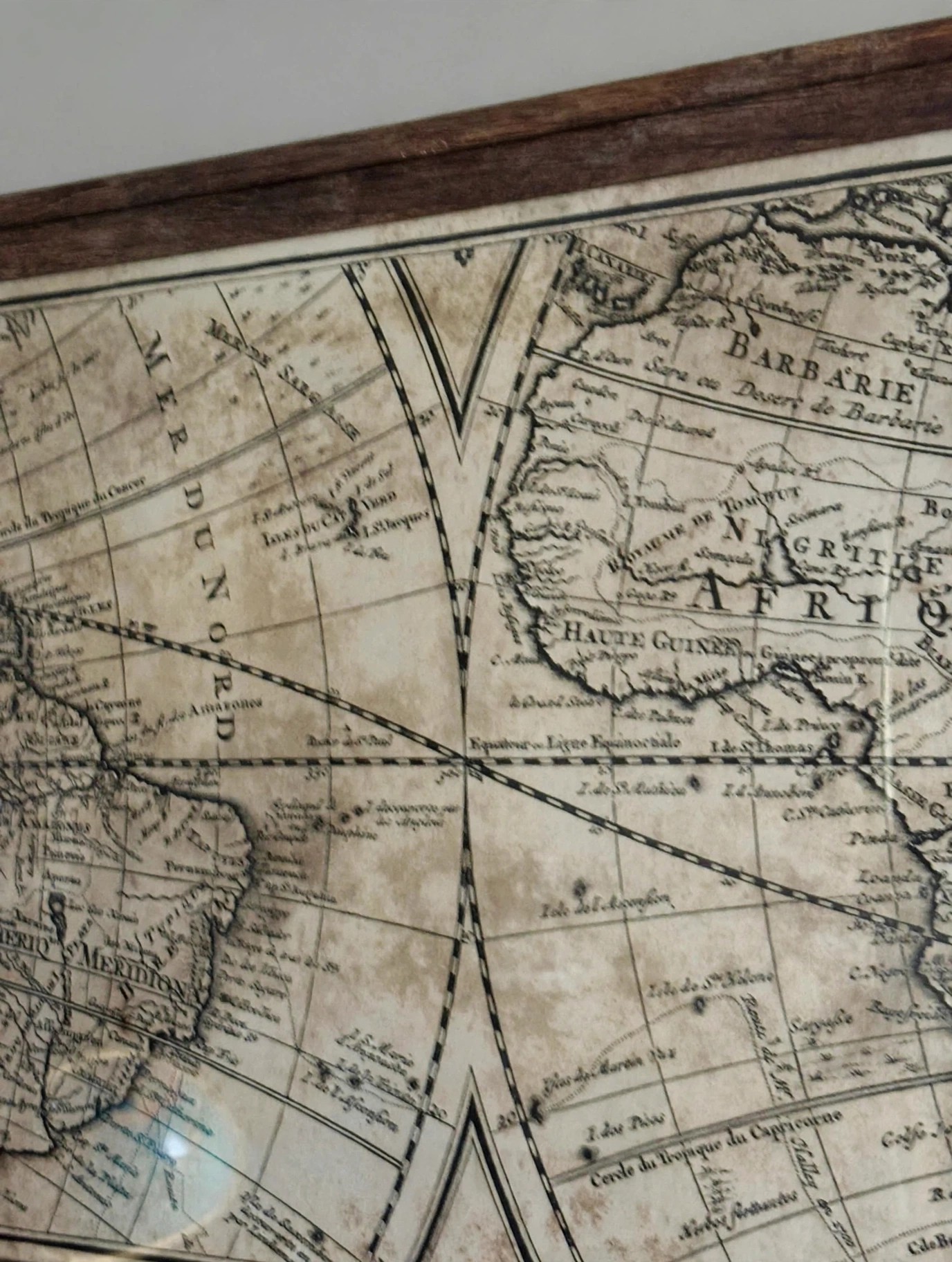 RH L'Isle 1720 World Map Nine-Panel Framed Gallery Wall Art - photo 3