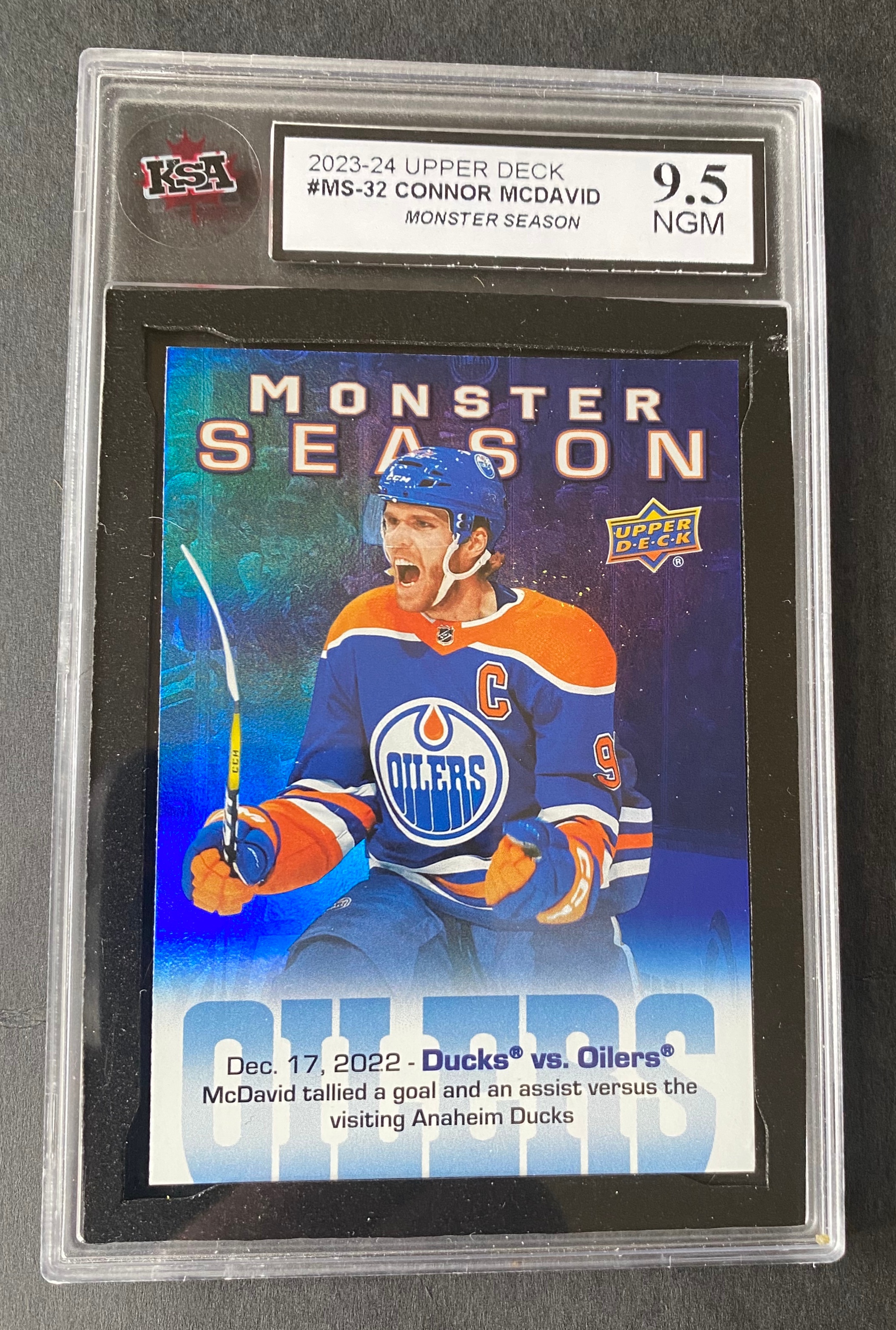Edmonton Oilers Connor Mcdavid Monster Season KSA 9.5