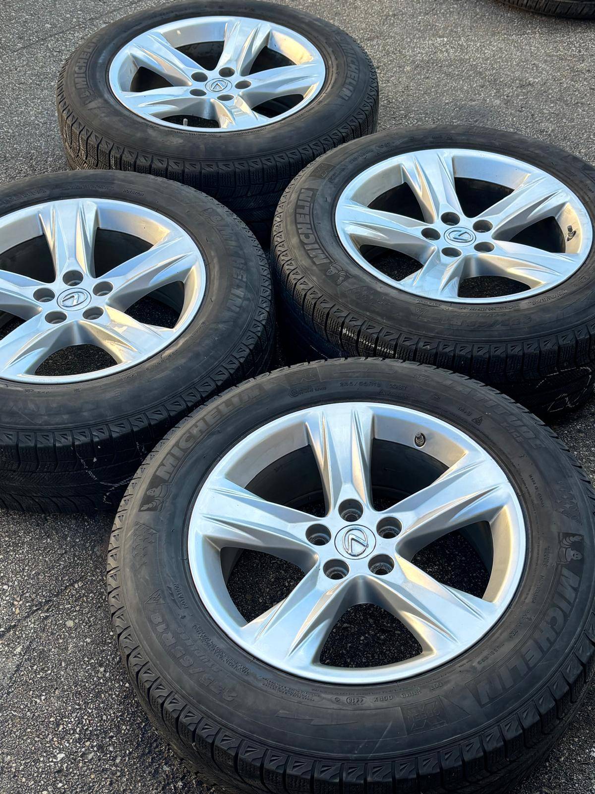 OEM 18"Lexus RX/Highlander(5x114)+235/65/R18 Michelin snows+TPMS
