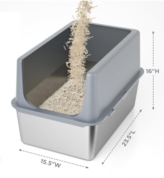 New XXXL Stainless Steel Cat Litter Box - photo 4