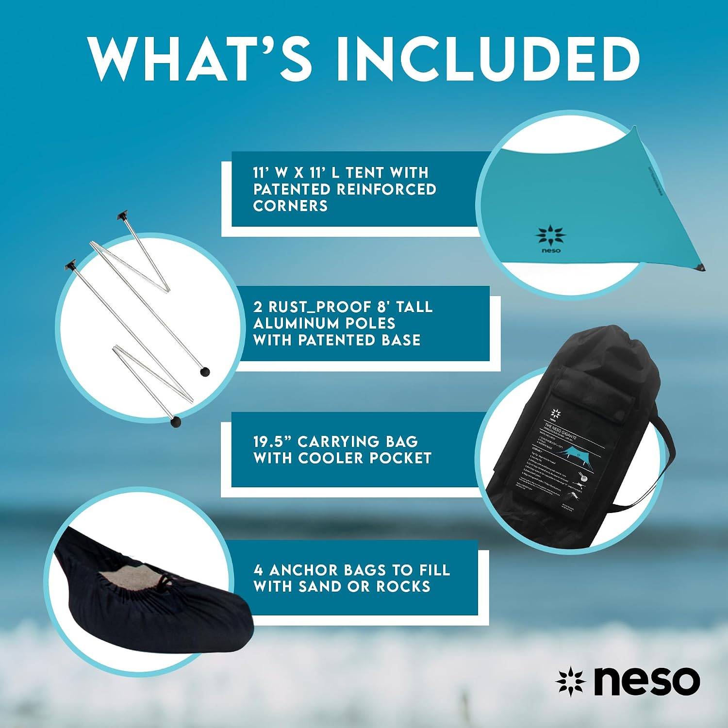 Neso Gigante Beach Tent Fits 5+ People - photo 5