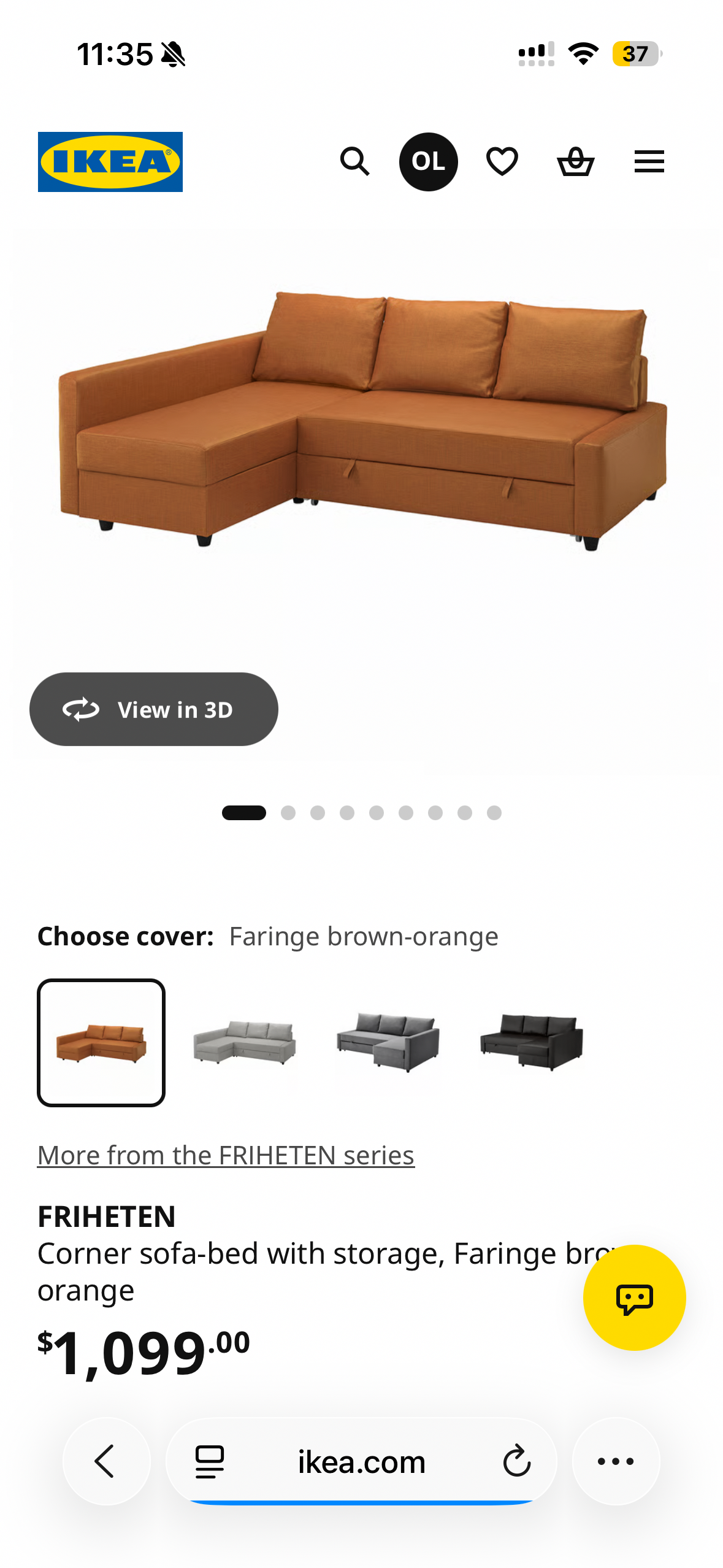 IKEA Sofa Bed Friheten - photo 4