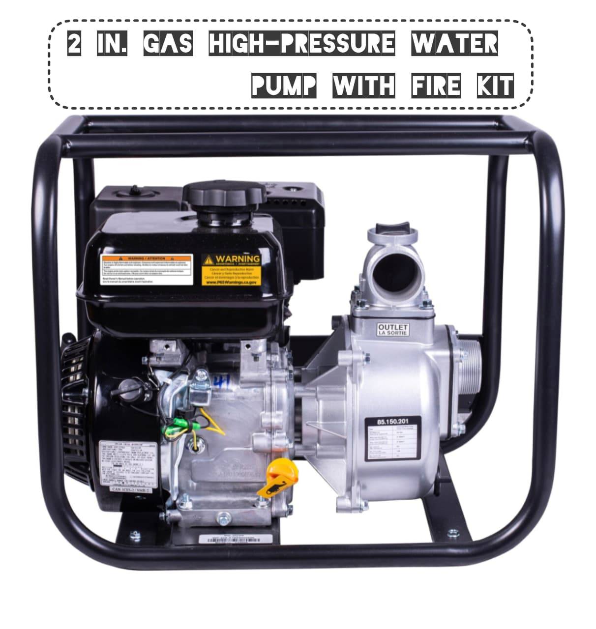 2-Inch Gas High-Pressure Water Pump with Fire Kit