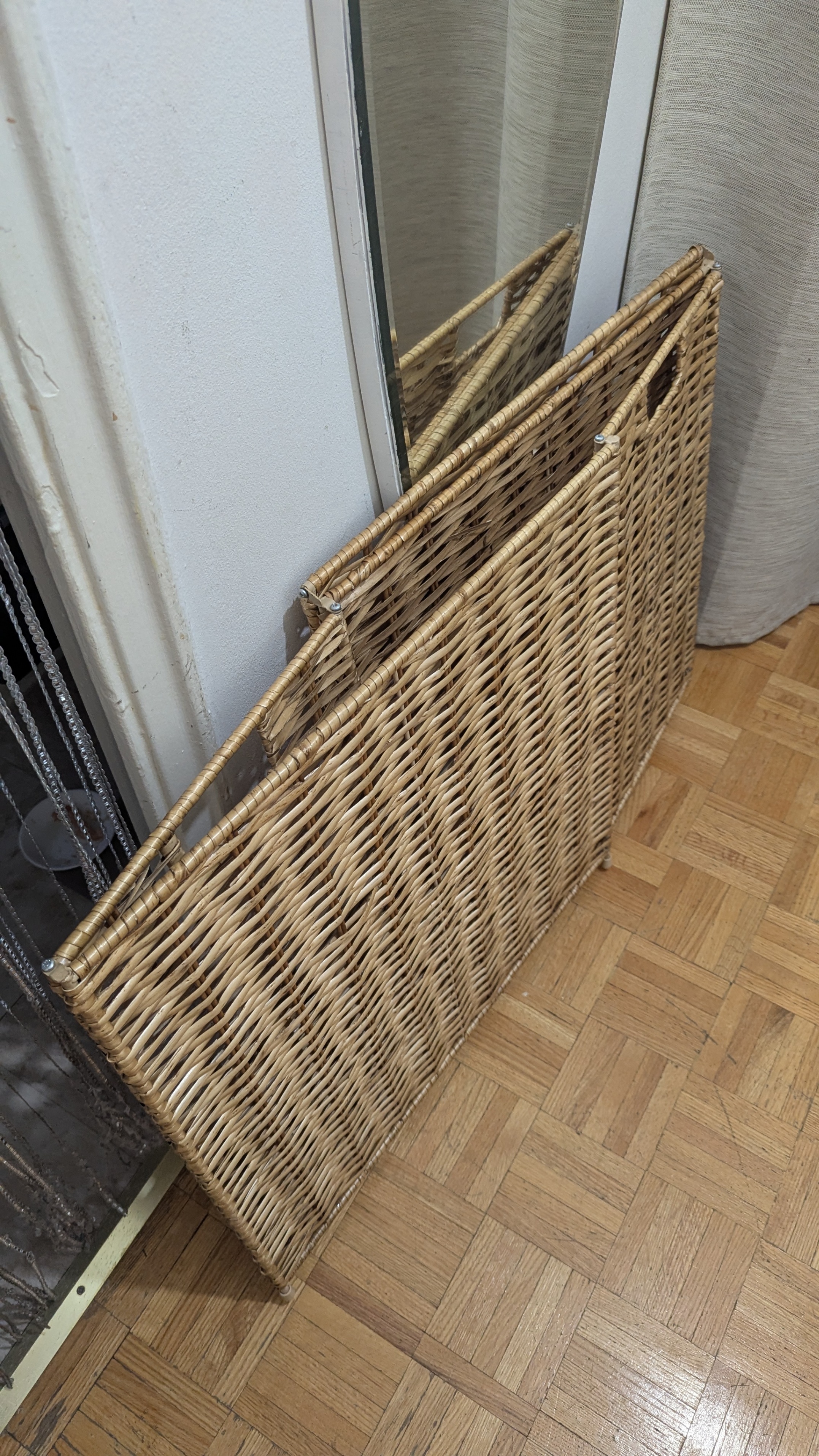 BIG Rattan Bamboo Wood Wicker Laundry Basket Storage Box Bins - photo 3