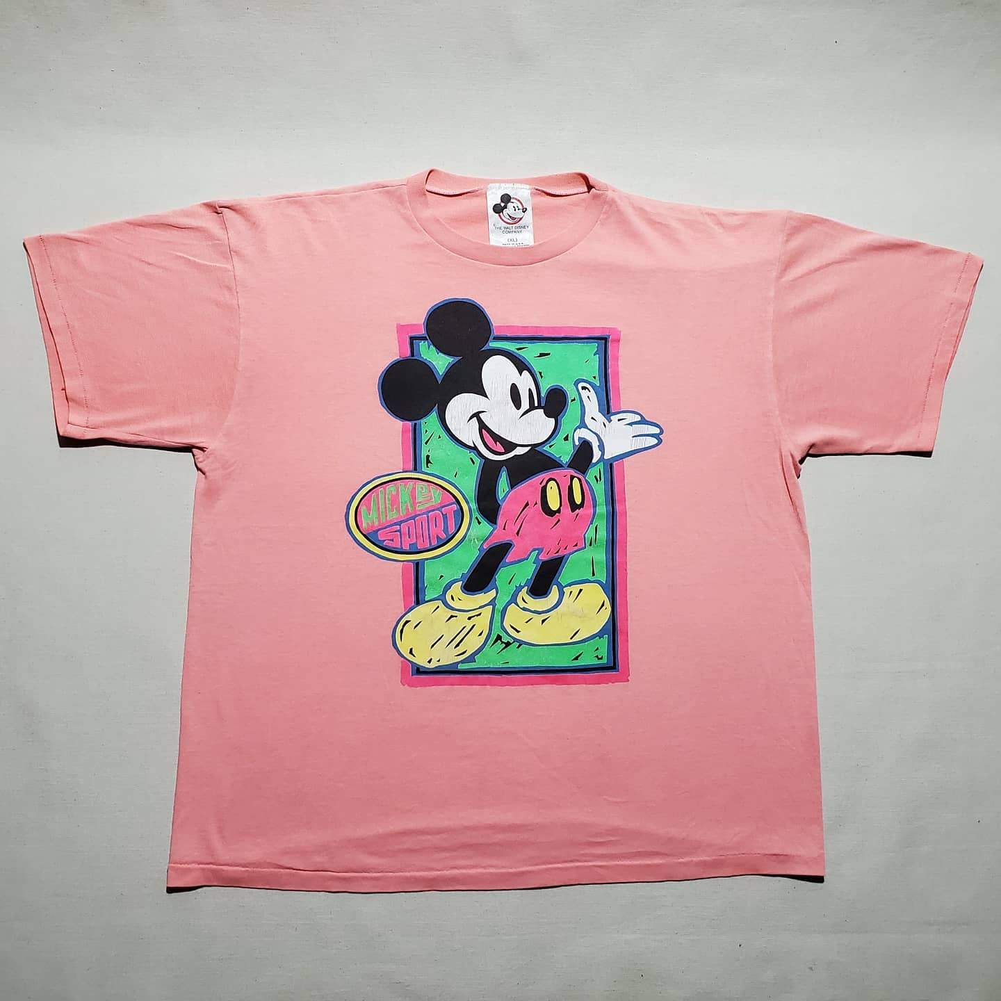 Vintage 80s Neon Mickey Sport T-Shirt