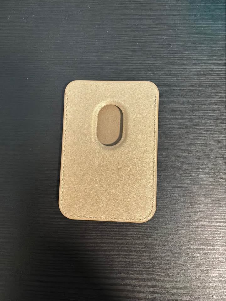iPhone Gold Faux-Leather MagSafe Magnetic Card Wallet