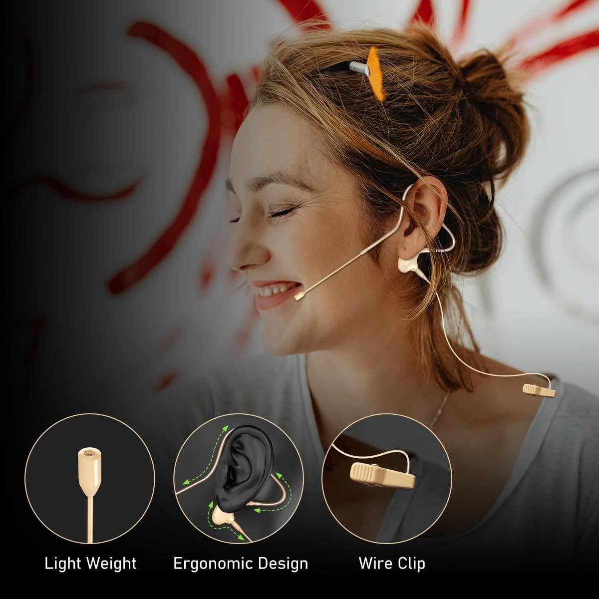Pro Single Earset Ear Hook Microphone
