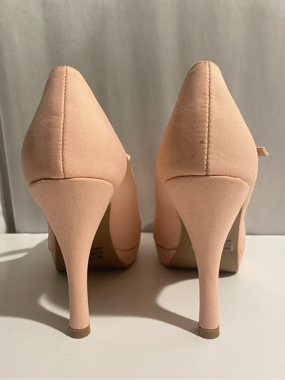 Qupid Women's 8 Blush Pink Round Toe Mary Jane Platform Heels - photo 2