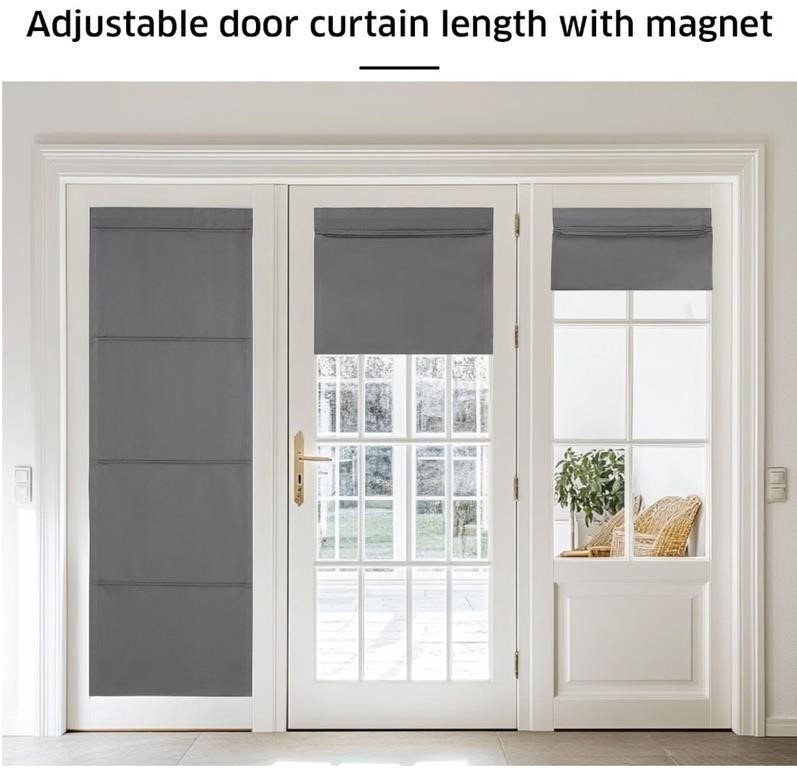 New NICETOWN No Drill Magnetic Blackout Roman Shade, W35"xH64"