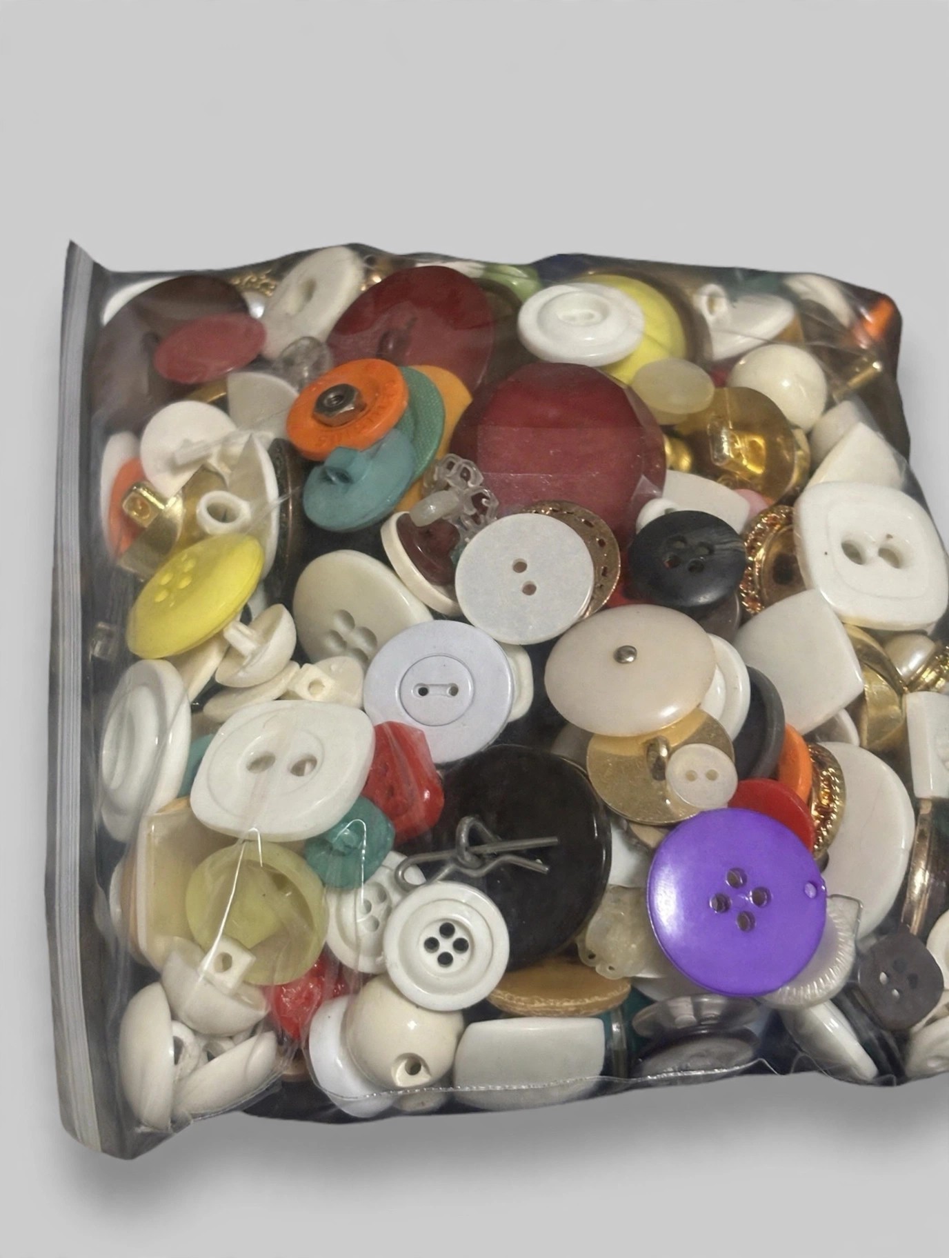 Vintage Mixed Lot 340g Old Buttons Collection Craft Sewing - photo 3