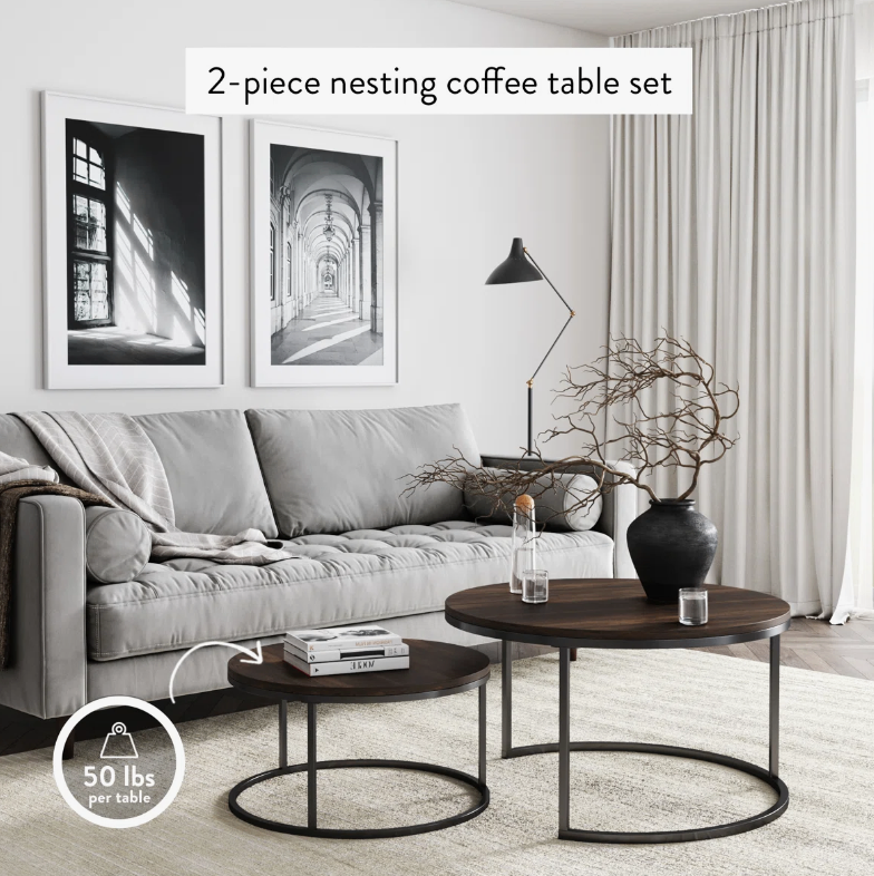 2-Piece Nesting Coffee Table Set - photo 5