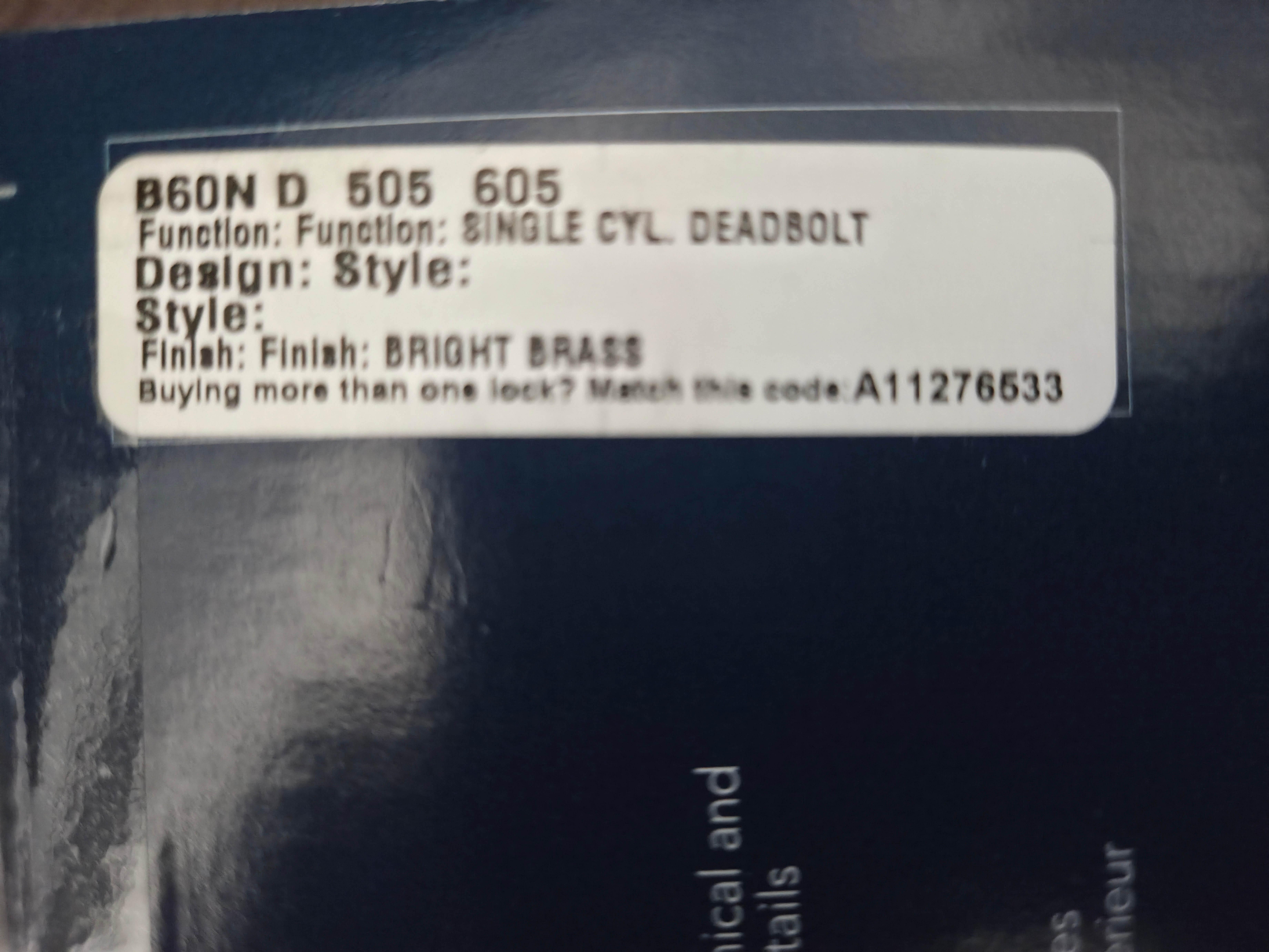 Brand New Schlage Single Cylinder Deadbolt – Bright Brass - photo 4