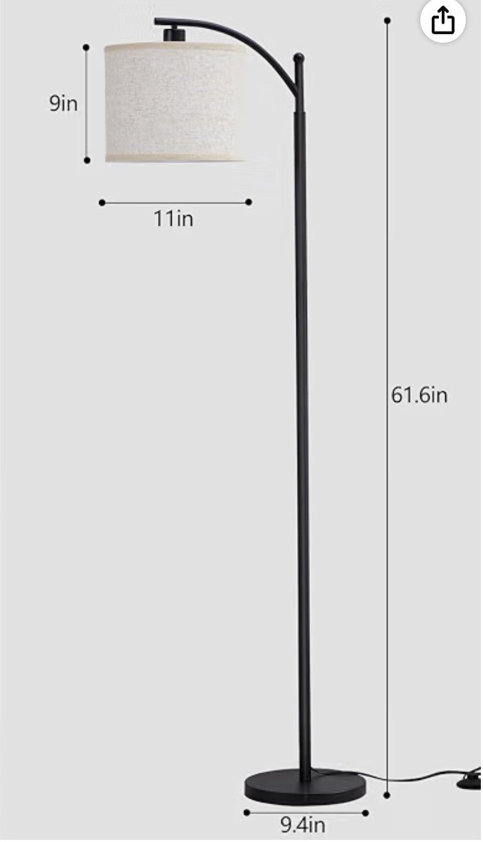 Modern Floor Lamp with Linen Shade - photo 3