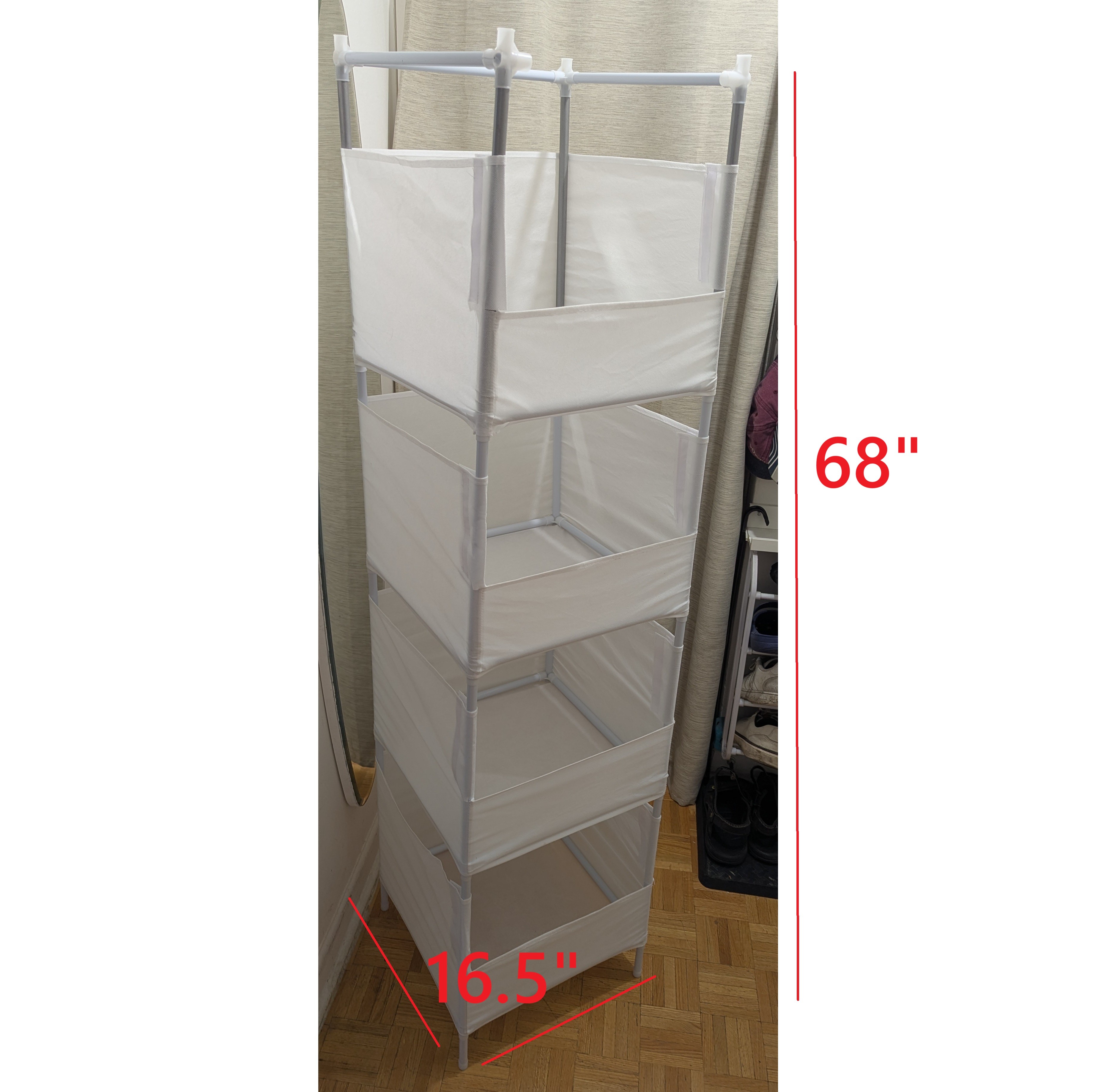 Portable Folding Wardrobe Fabric Closet Storage Organizer Shelve