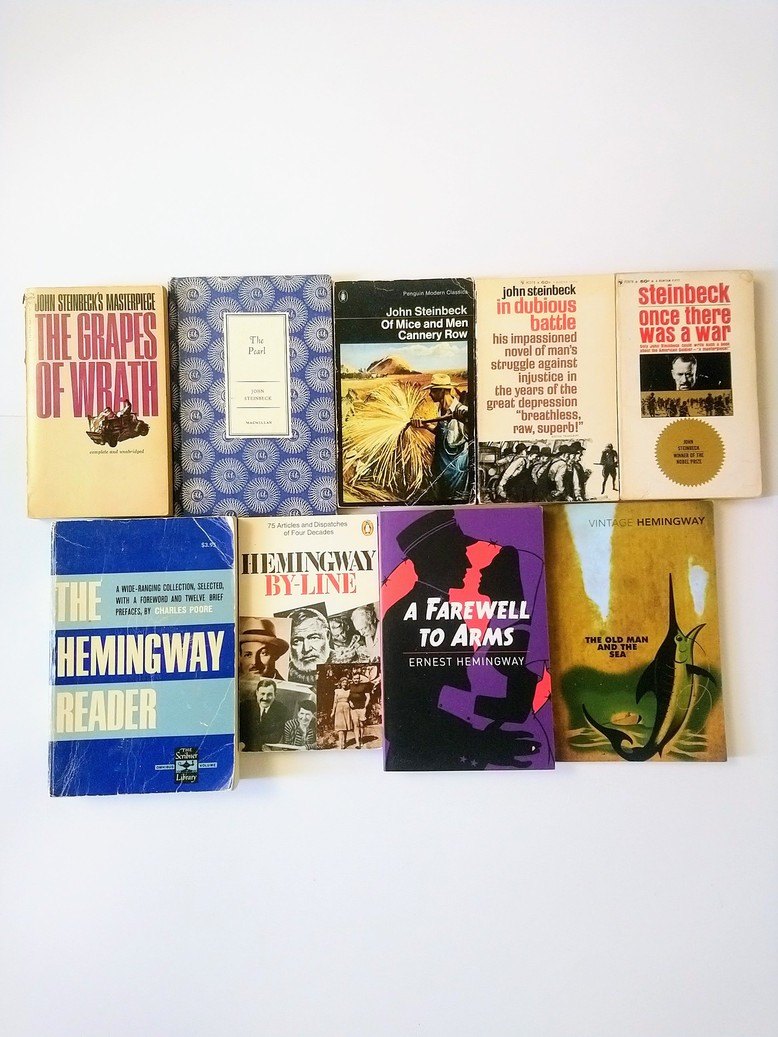 John Steinbeck / Ernest Hemingway books!