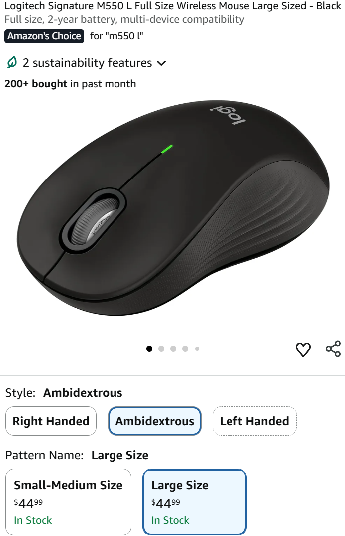 Logitech M550L wireless mouse - photo 2