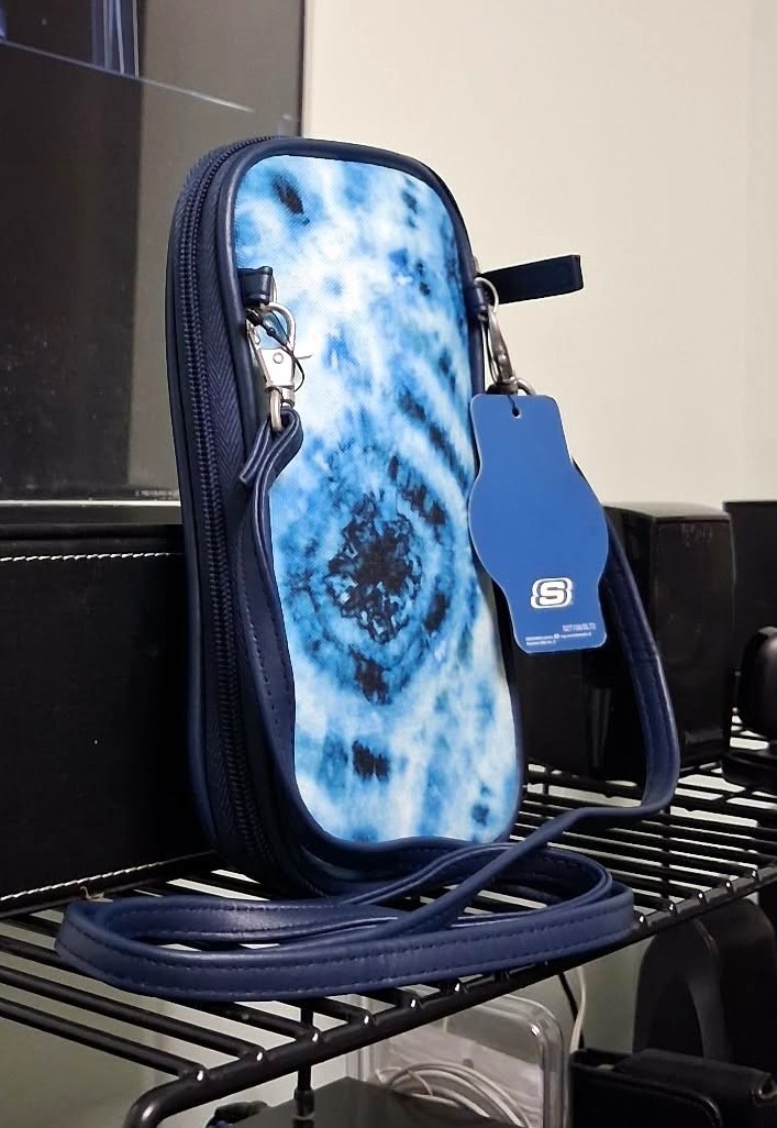Skechers Blue Tie Dye Crossbody Phone Wallet RFID Blocking Bag - photo 4