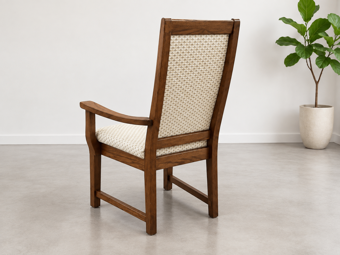 mid century modern walnut dining chairs - photo 2