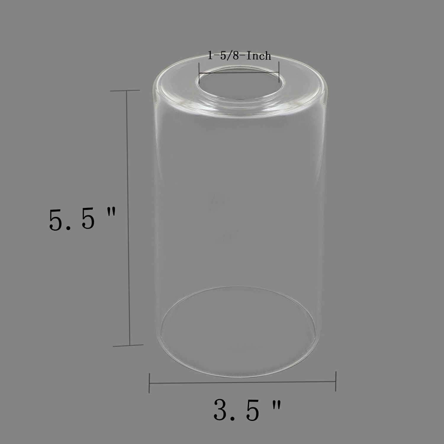 Brand New 3 Pack Clear Glass Cylinder Light Shade Replacements - photo 2