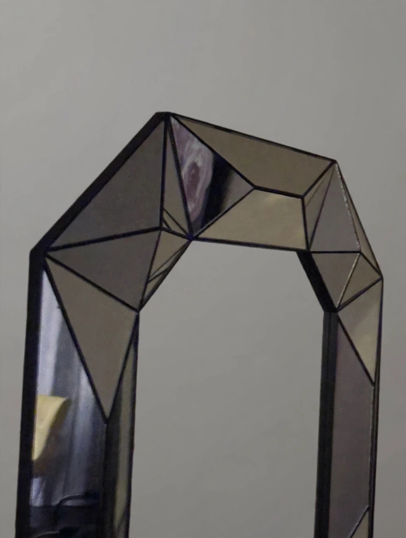 Faceted Octagon Wall Mirror 20x28in Smoked Glass - photo 3