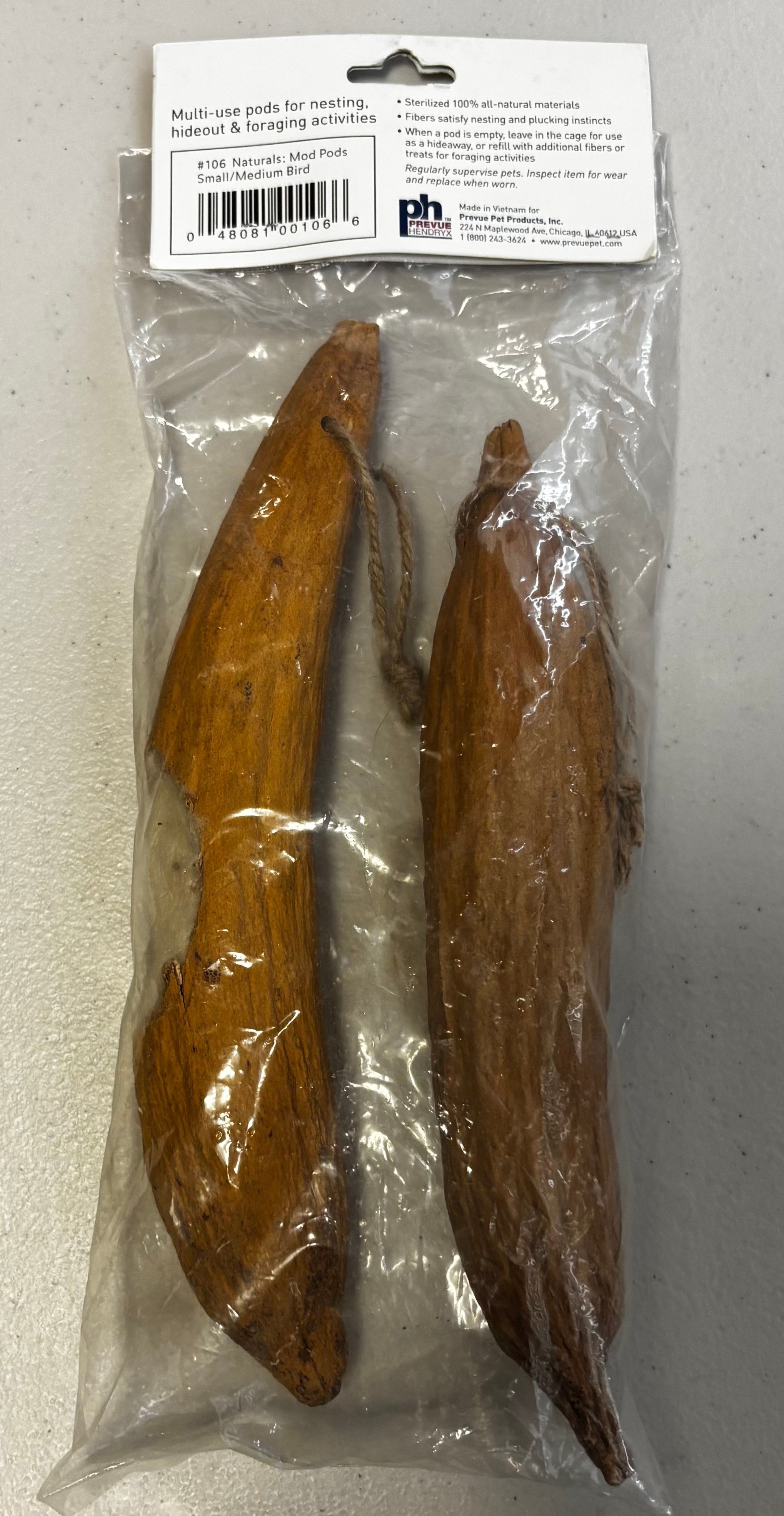 Prevue Hendryx Multi-use Small/Medium Bird Toy Natural Mod Pod - photo 2