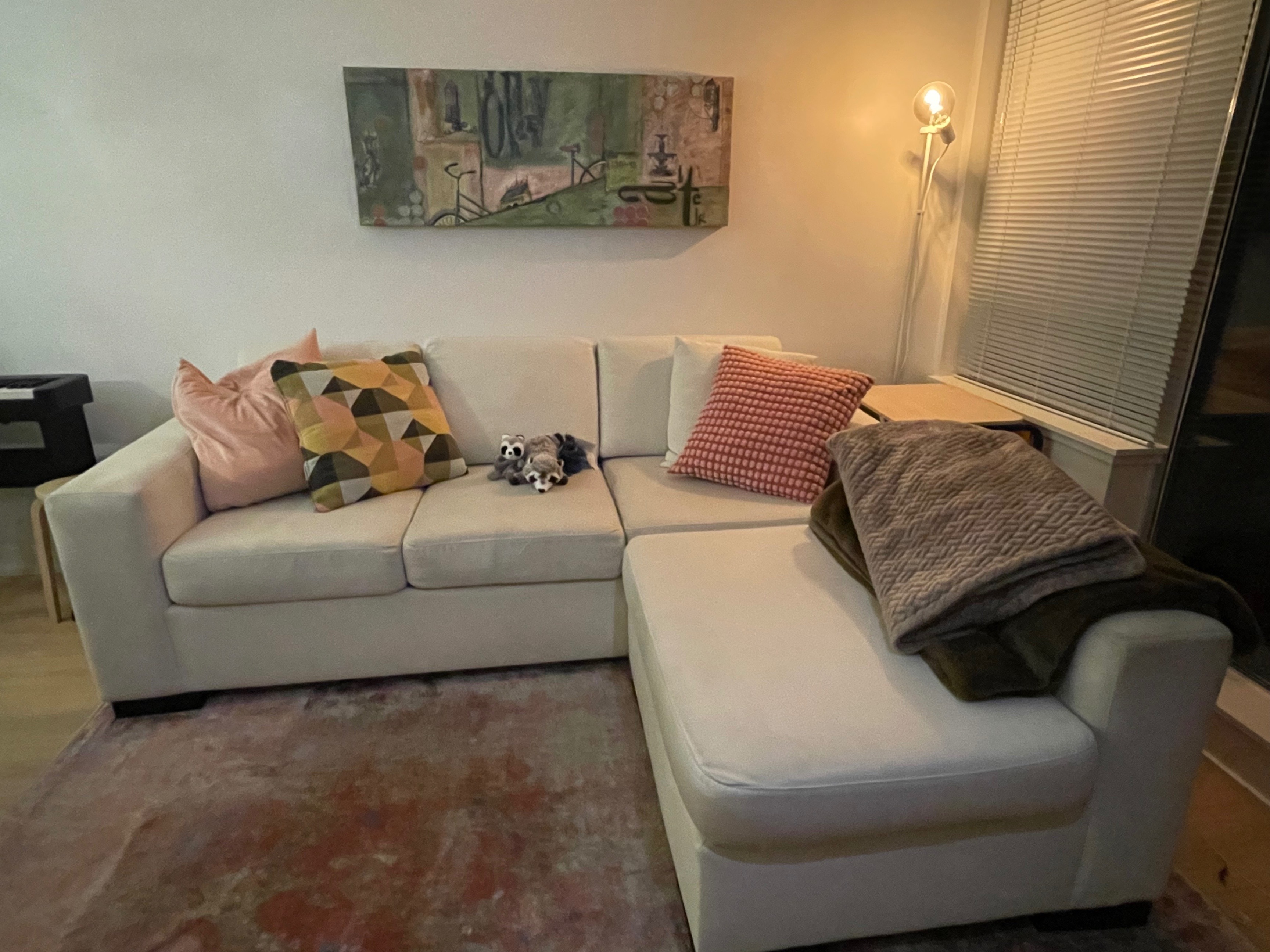 Eggshell White Sectional Couch
