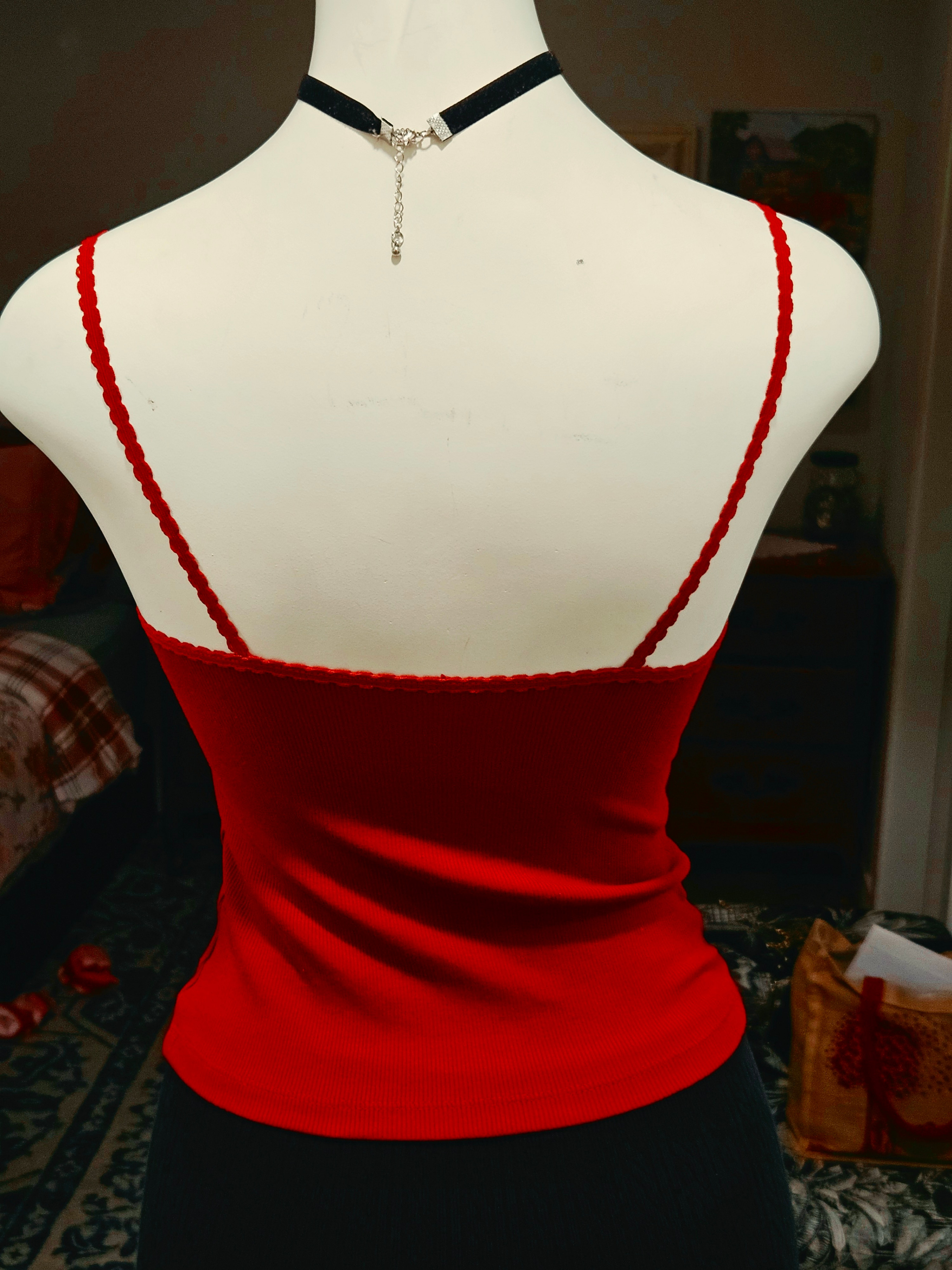 cherry red bow tank - photo 4