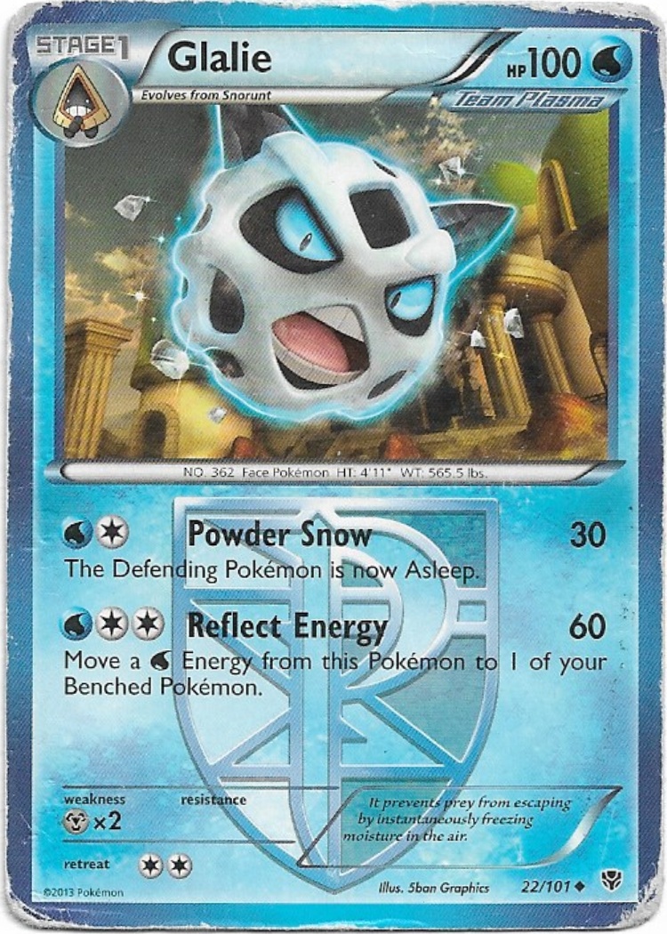 Pokemon Glalie 22/101 Plasma Blast HP