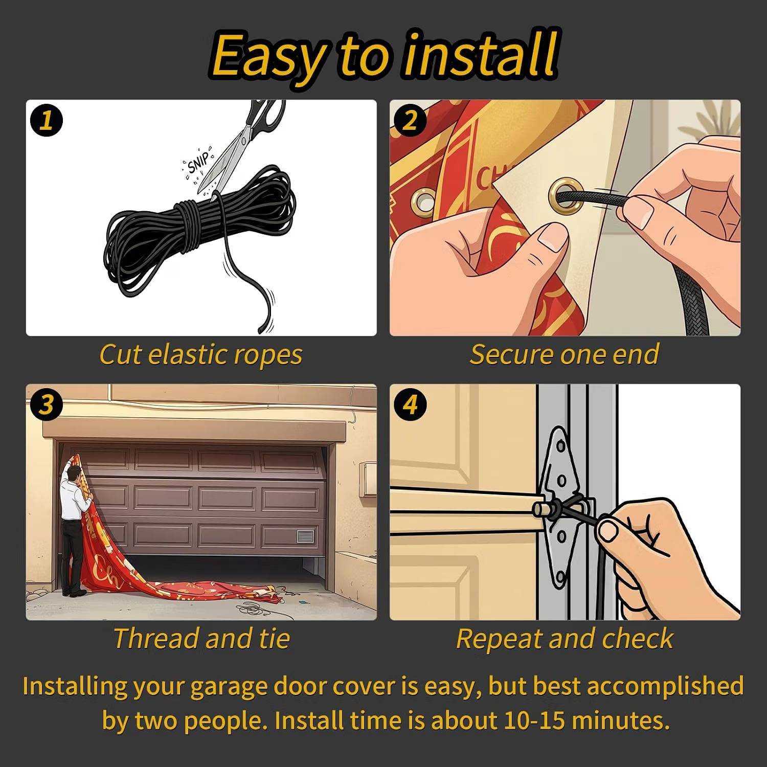 Christmas Garage Door Cover Decoration Banner 7 x 16 ft - photo 4