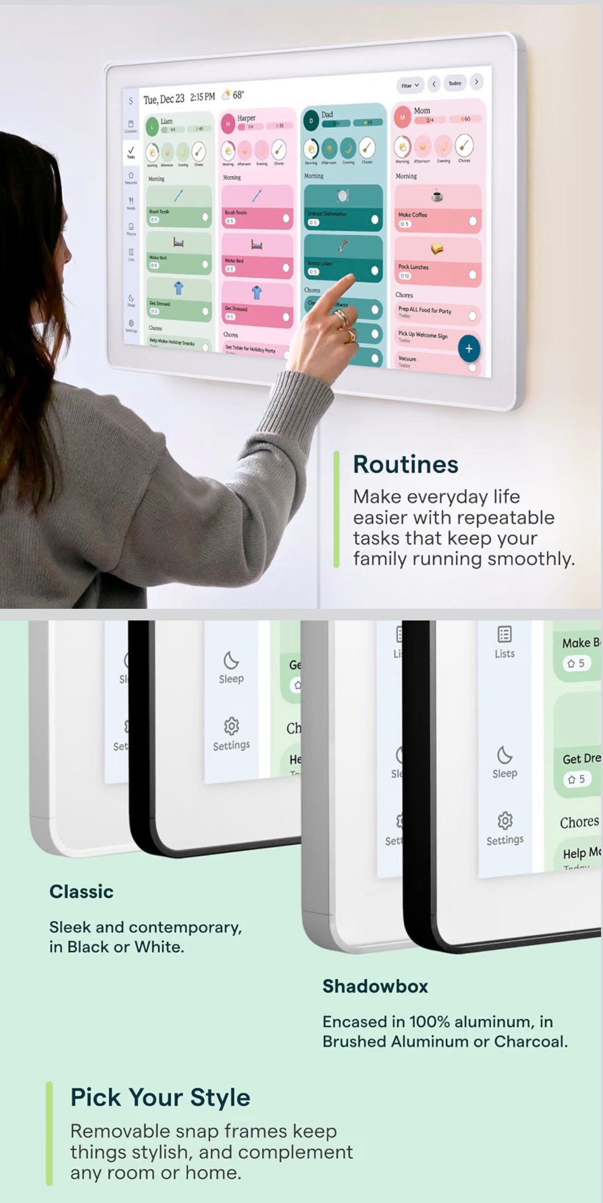 Skylight Calendar Max 27" Smart Digital Calendar Touchscreen Cho - photo 2