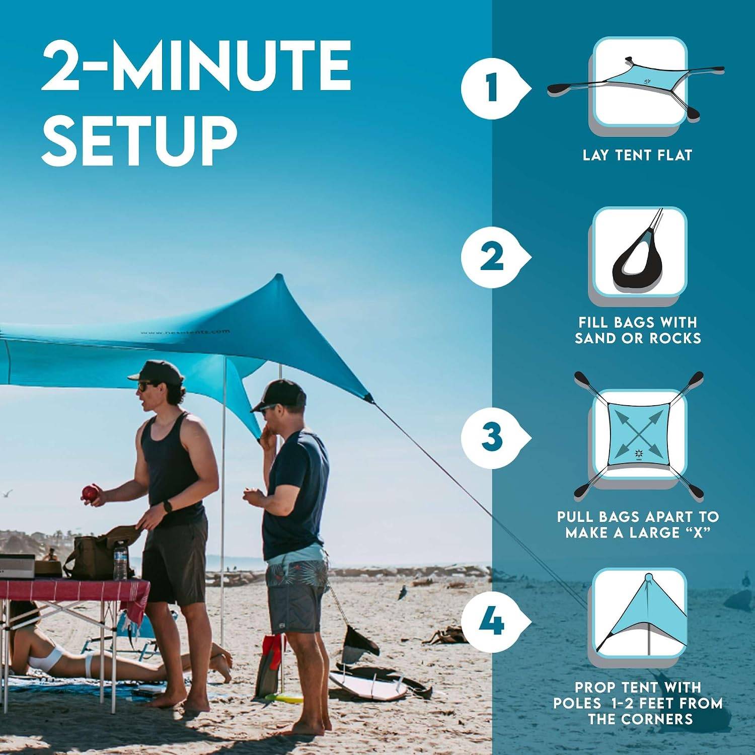 Neso Gigante Beach Tent Fits 5+ People - photo 4