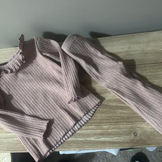 ZARA baby girls 9-12 months pink ribbed outfit