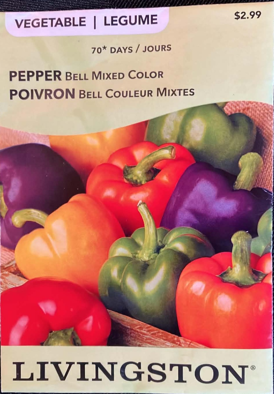 Pepper Bell Mixed Color Seeds