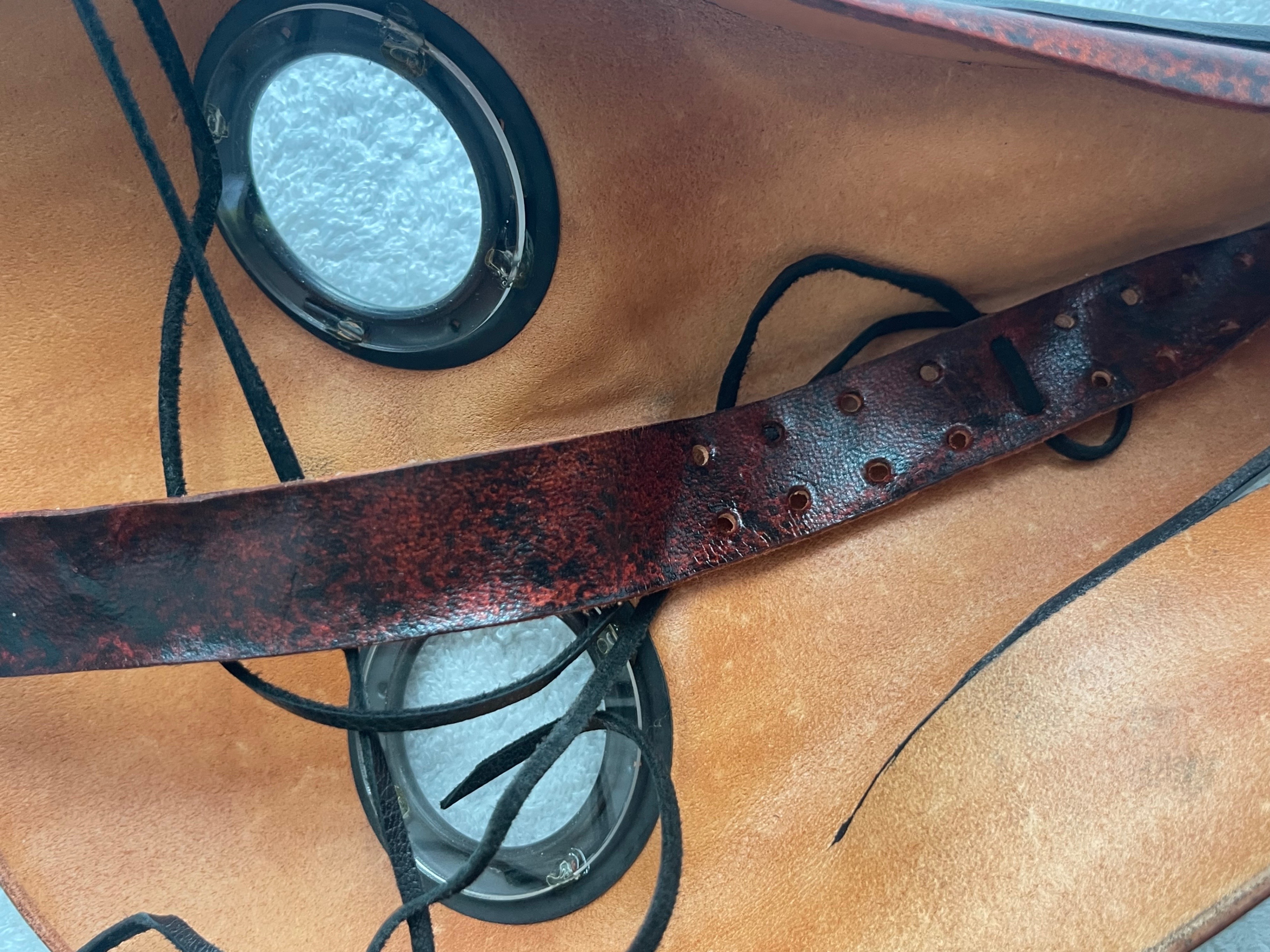 Real Leather Plague Doctor Mask - Halloween Costume - photo 4