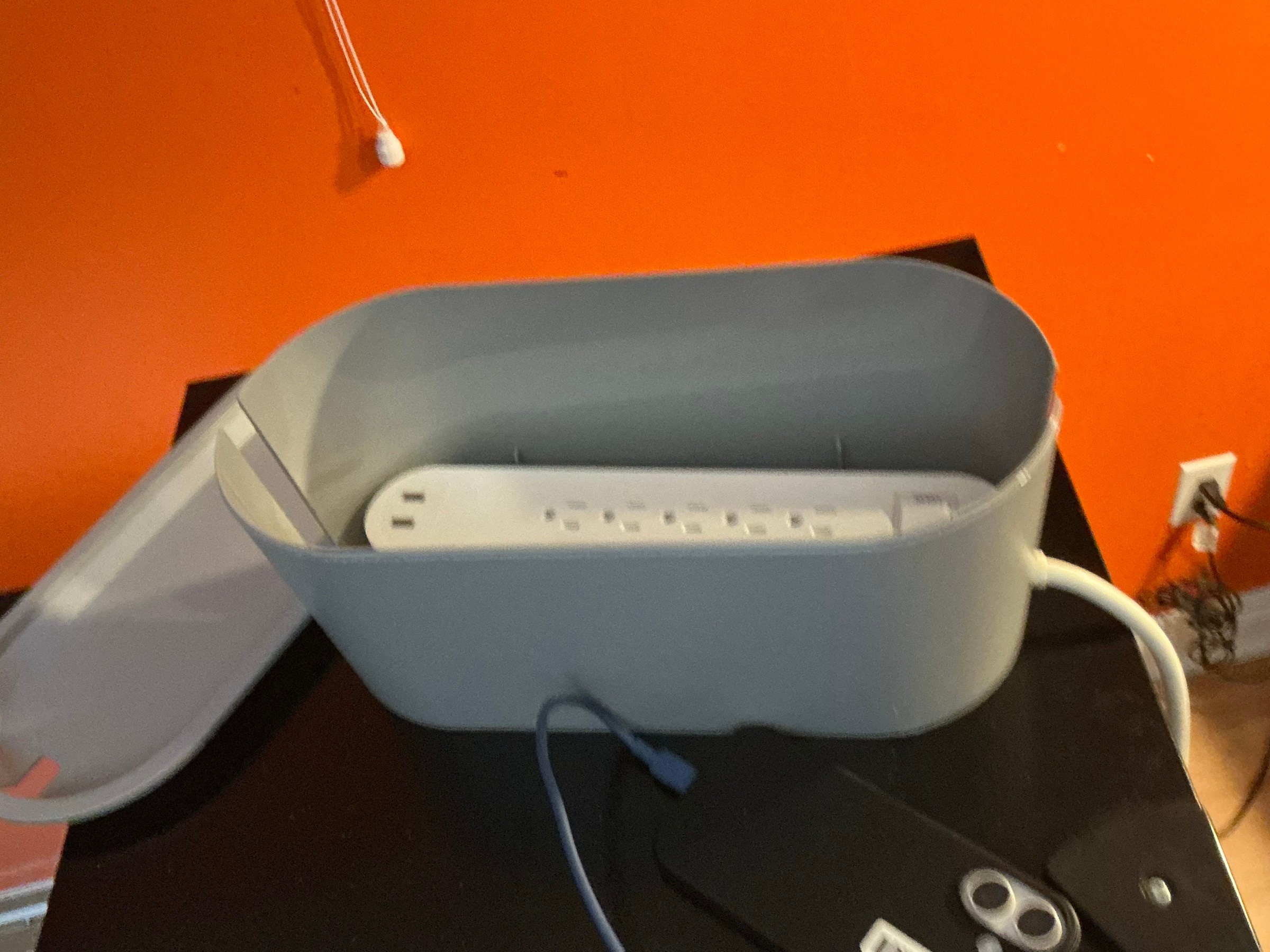 IKEA cable management box with power strip - photo 2