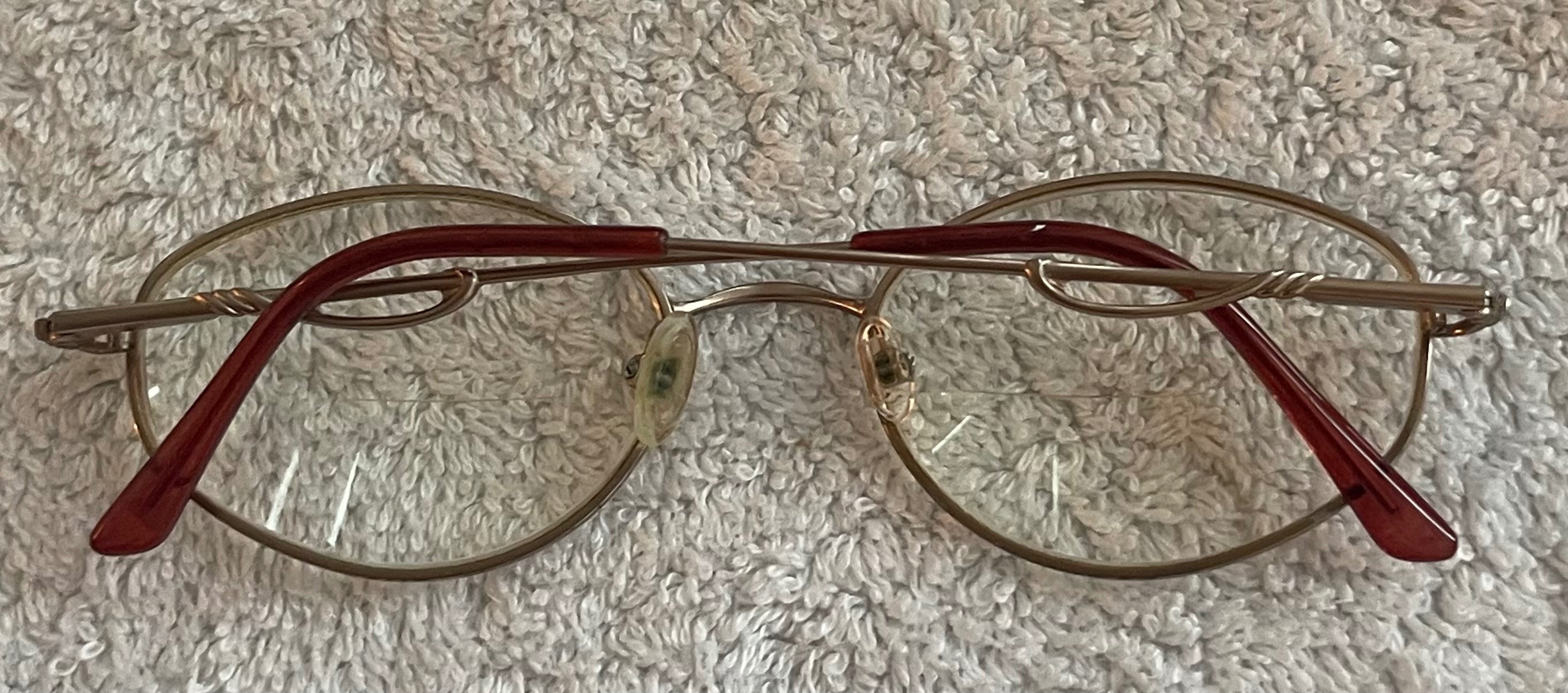 Vintage 90s Gold Wire Oval Eyeglass Frame - Filigree Arms - photo 5