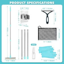Carpet Rake for Pet Hair Removal Tool, 6 in 1 Pet Hair Remover - photo 2