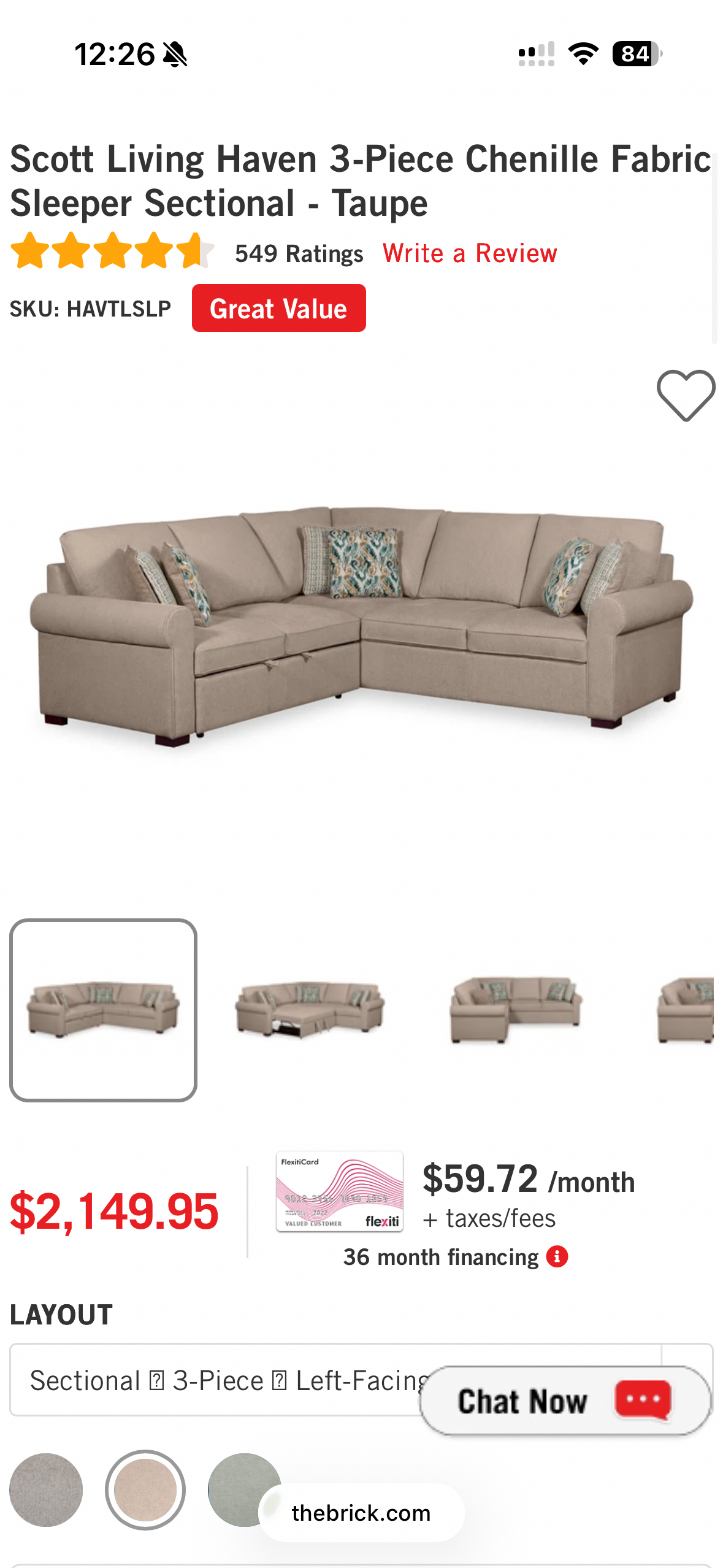 Brick Couches - Brand New